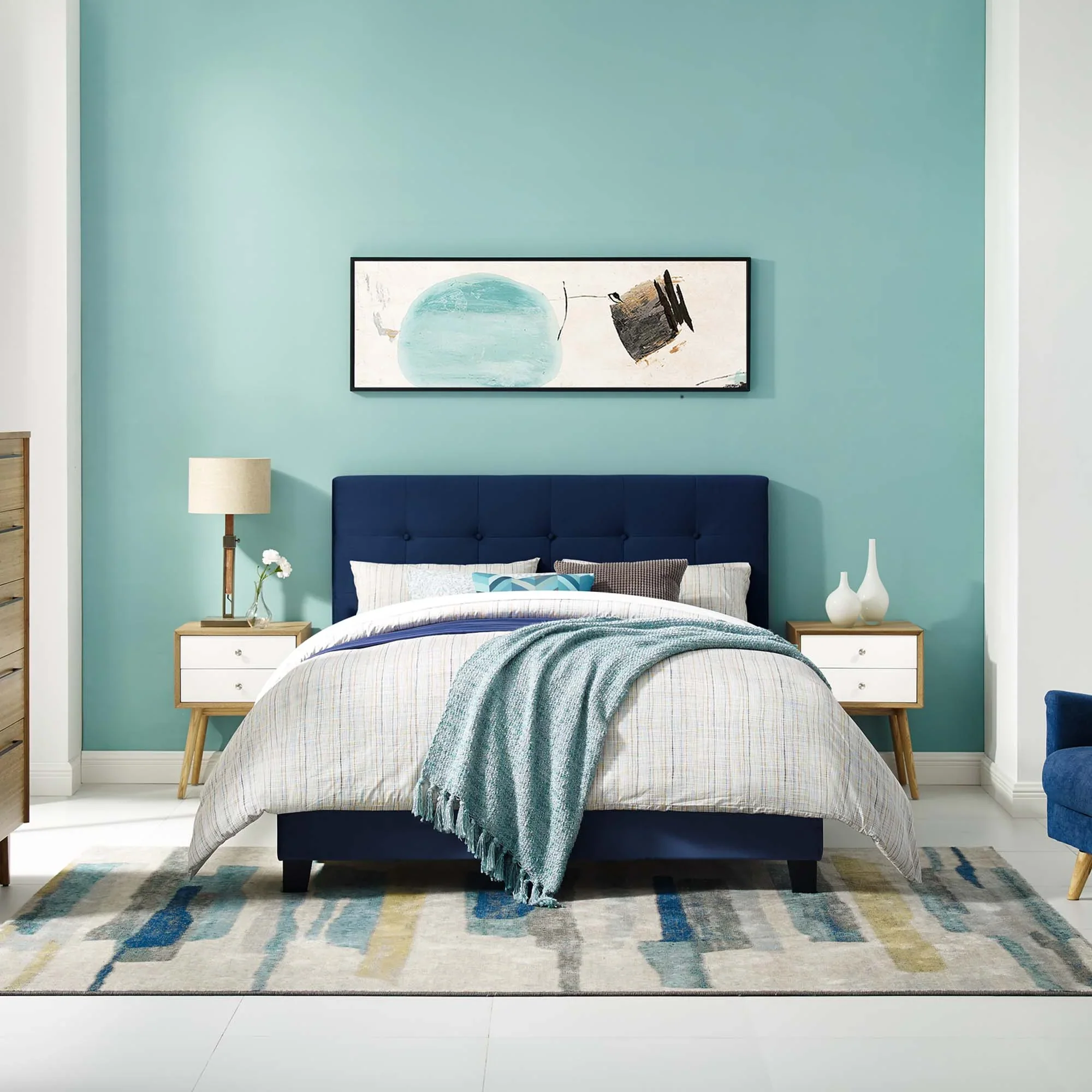 Amira Performance Velvet Bed - Image 12