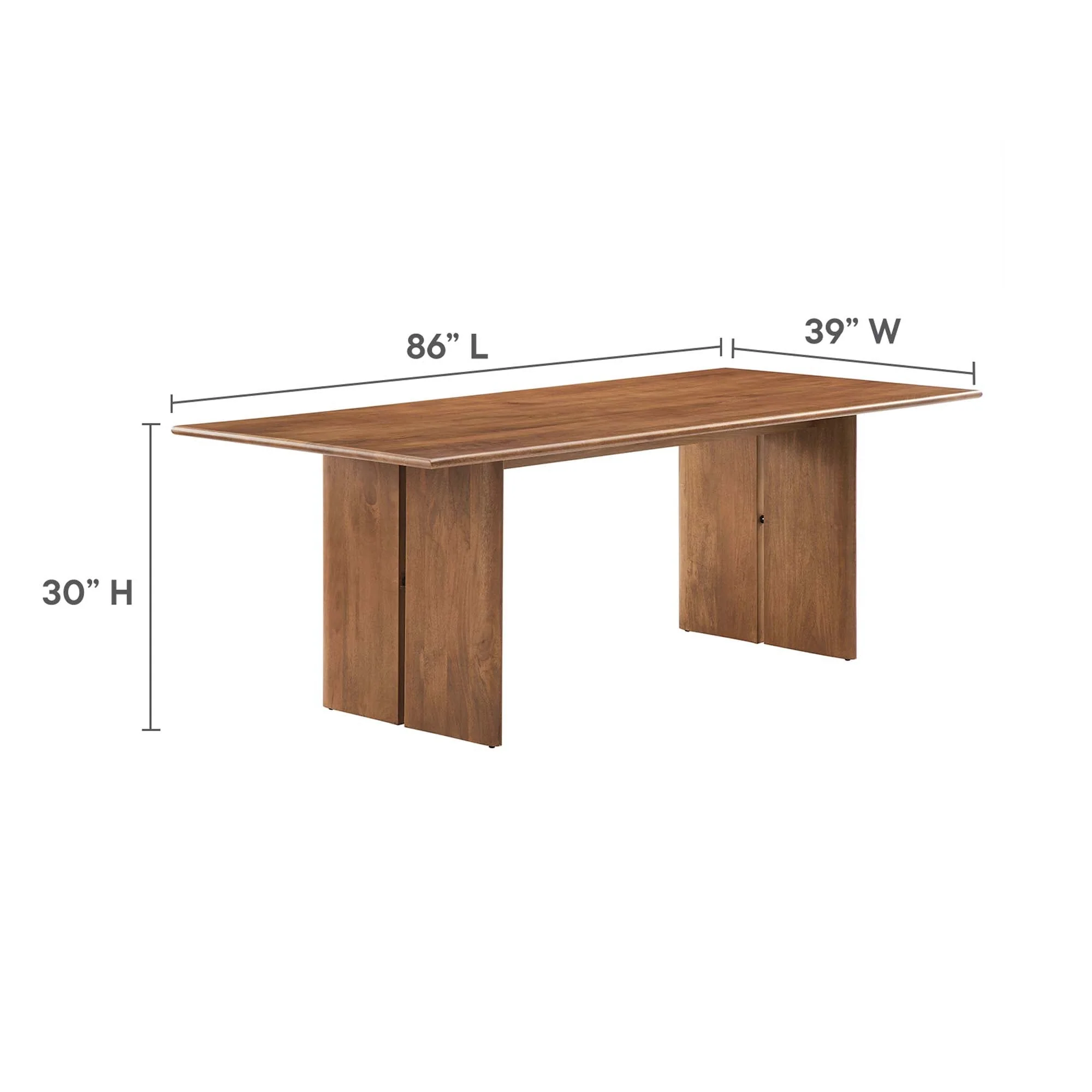 Amistad 86" Wood Dining Table in Oak - Image 10
