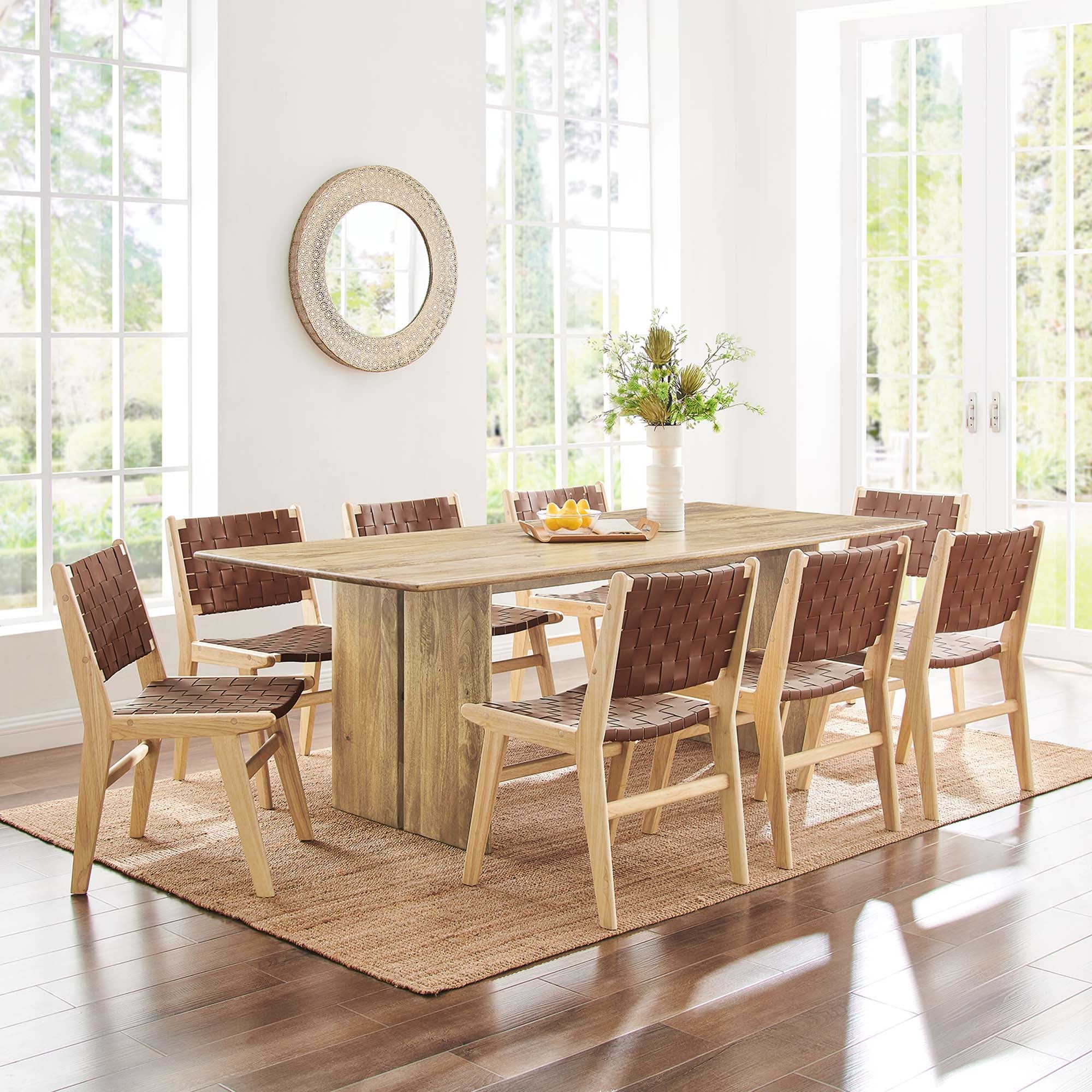 Amistad 86" Wood Dining Table in Oak - Image 13