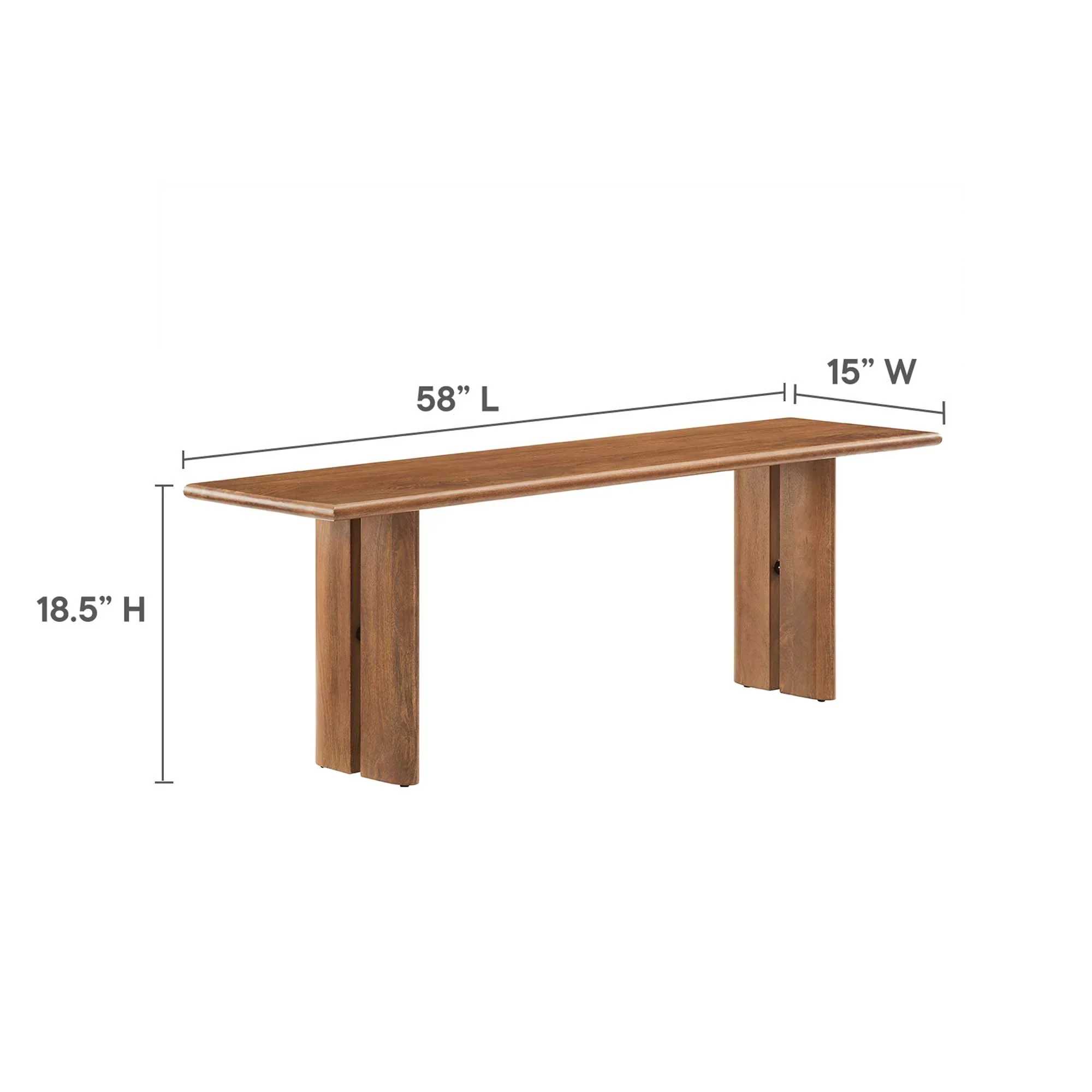 Amistad Wood Bench - Image 10