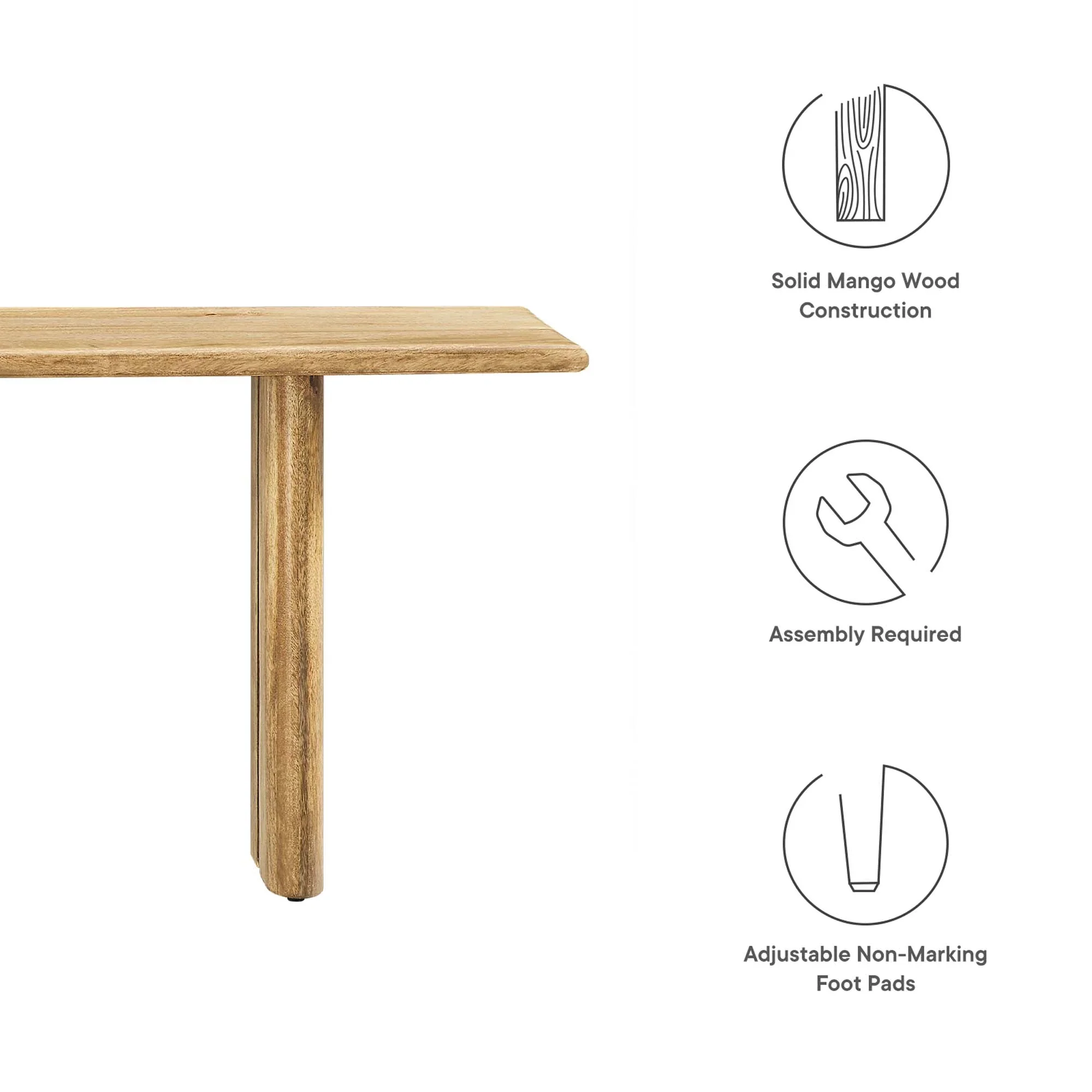 Amistad Wood Bench - Image 19