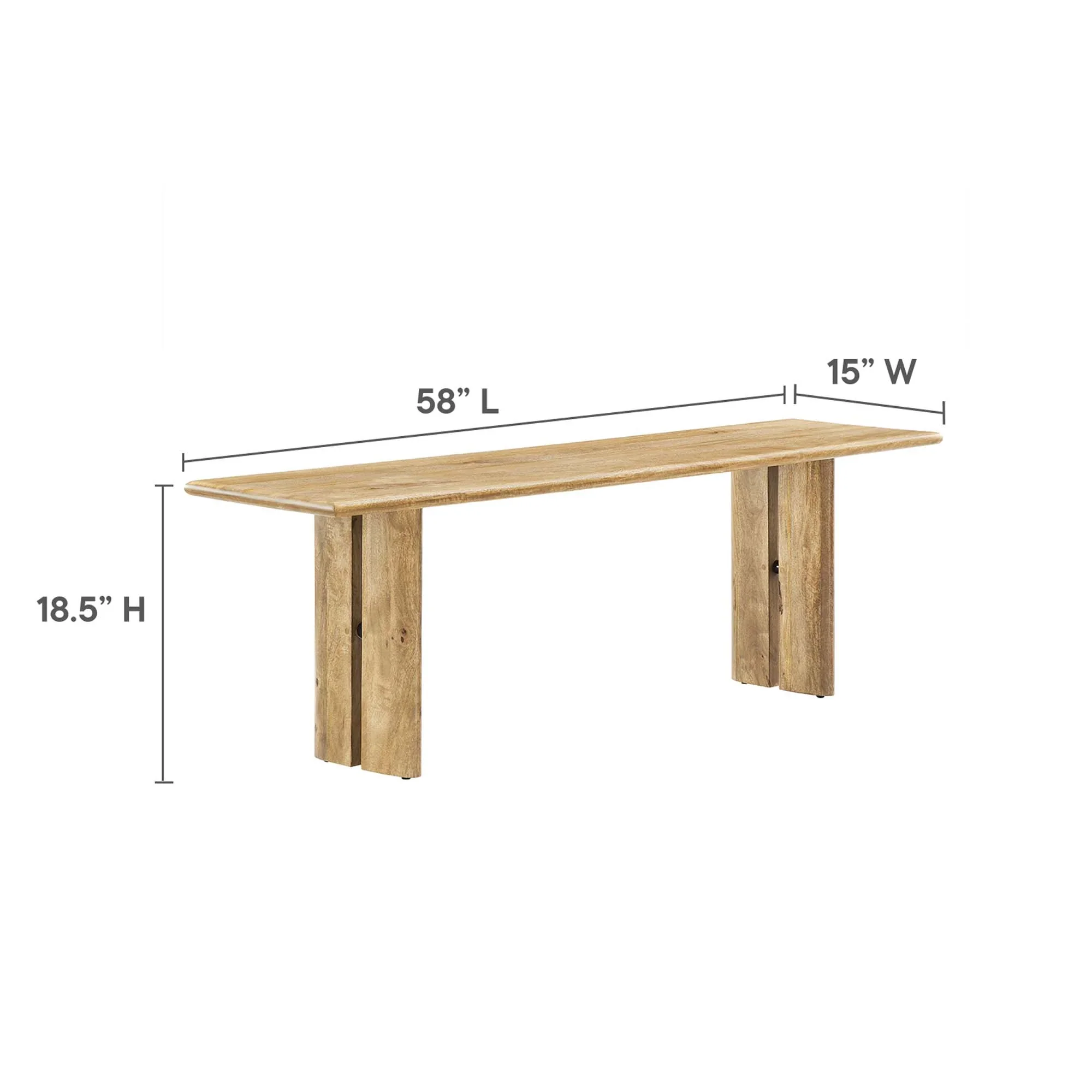 Amistad Wood Bench - Image 20
