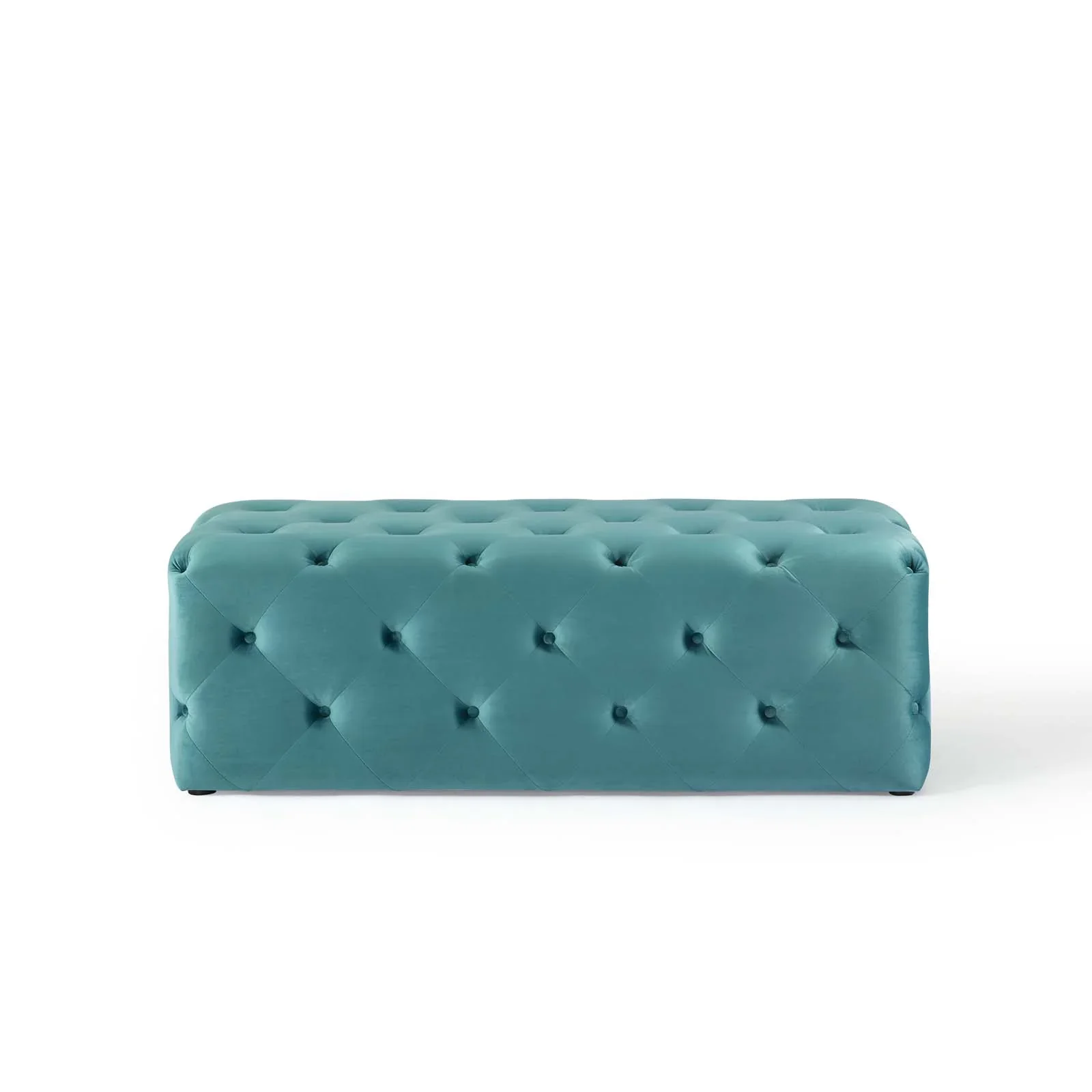 Amour Tufted Button Entryway Performance Velvet Bench - Image 8