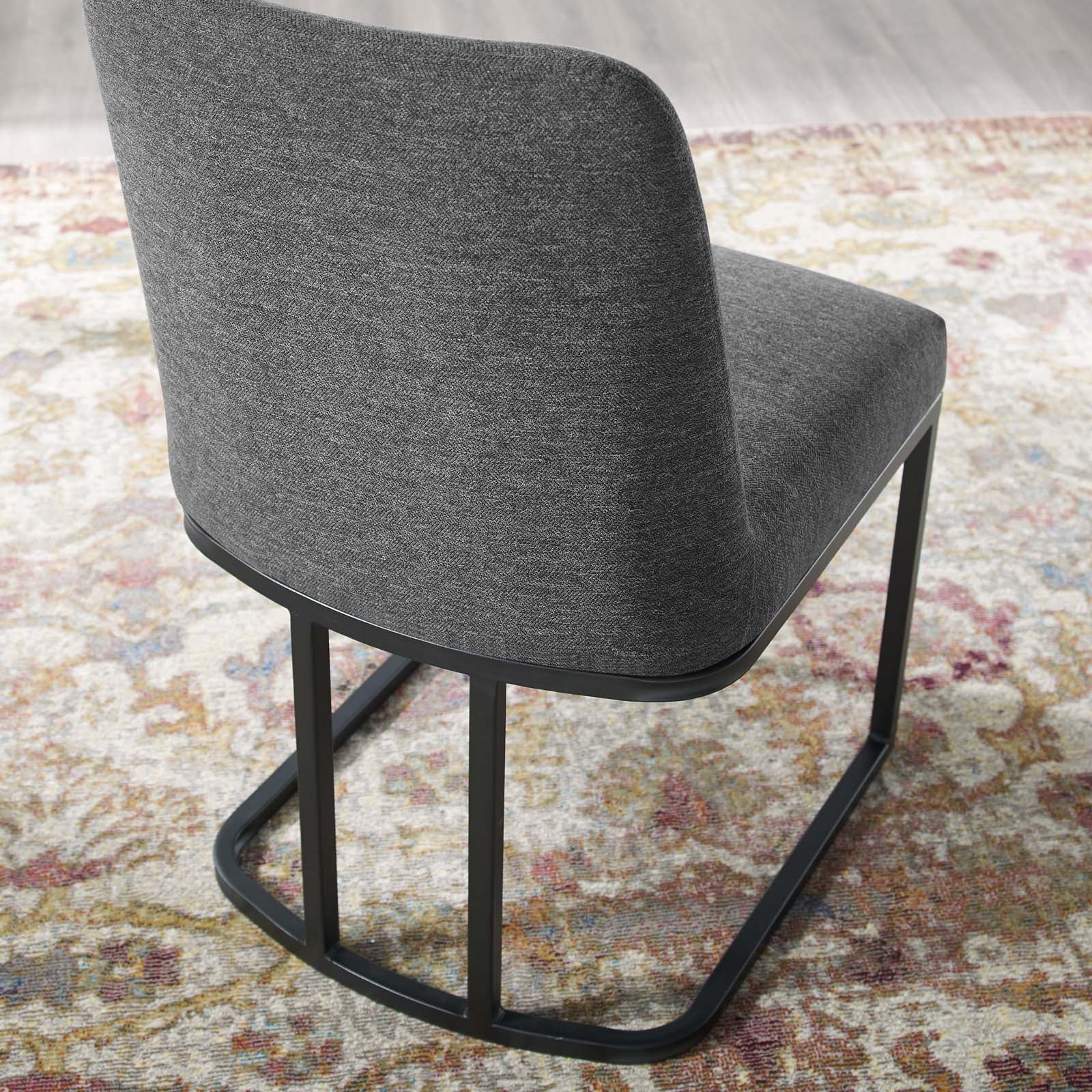 Amplify Sled Base Upholstered Fabric Dining Side Chair - Image 17