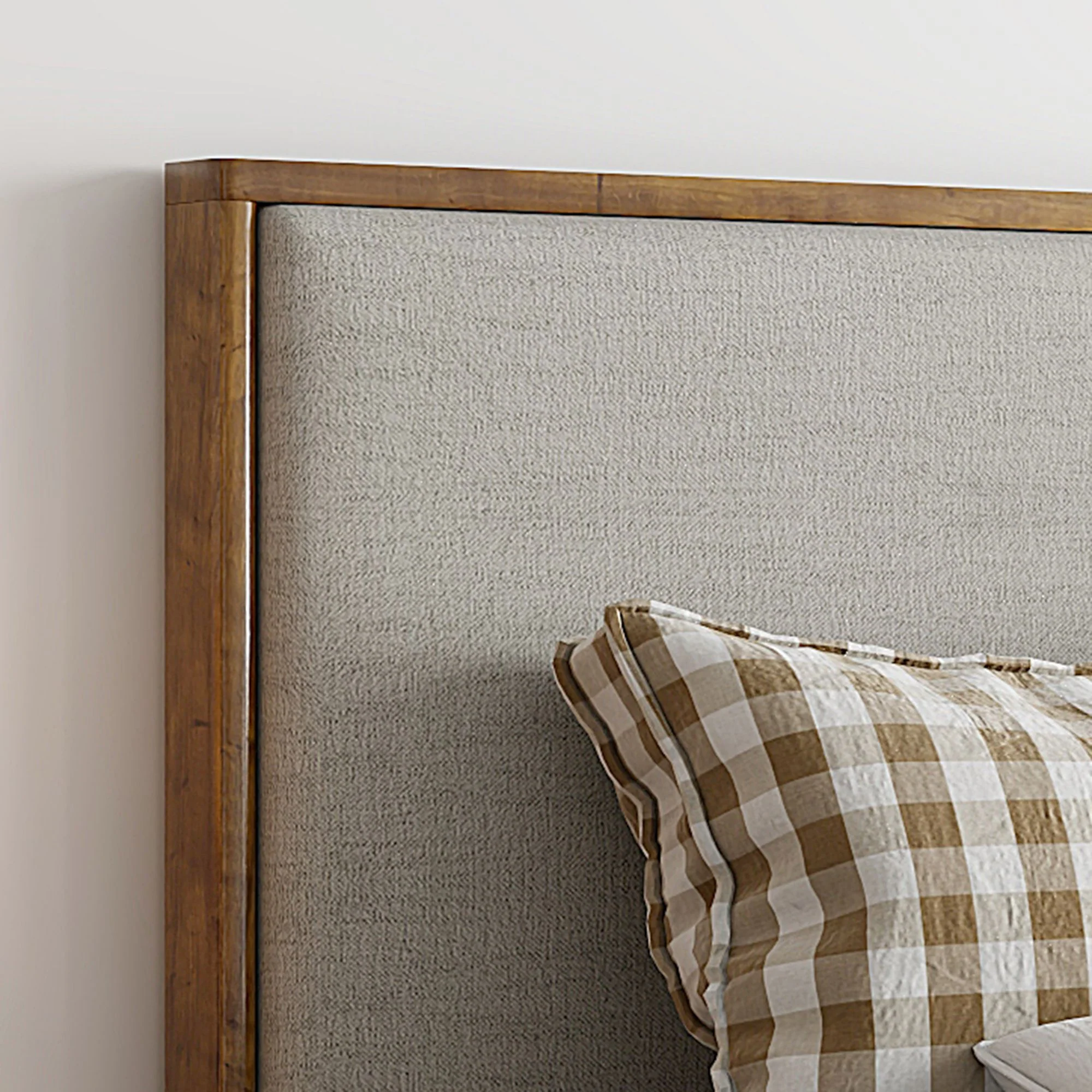 Andover 60" Queen Platform Bed with Drawer in Oat - Image 4