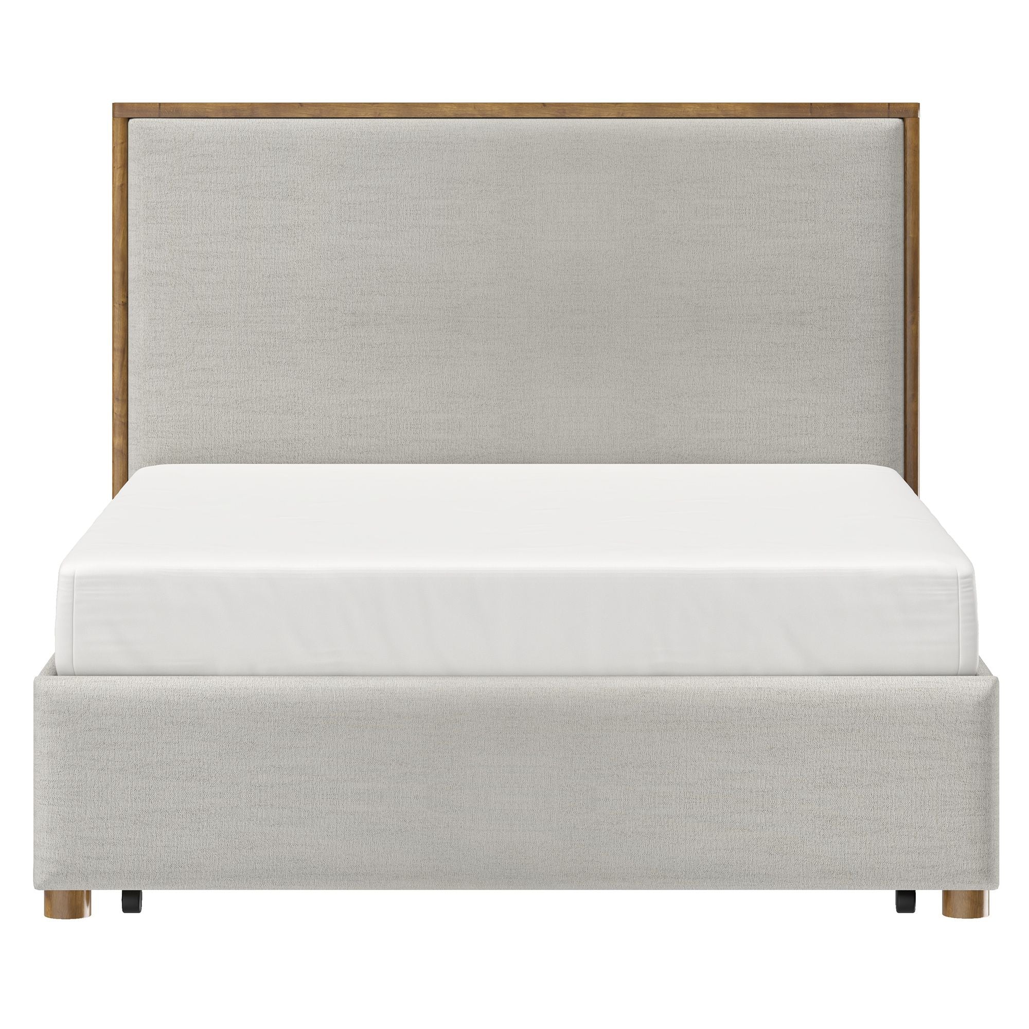 Andover 60" Queen Platform Bed with Drawer in Oat - Image 5