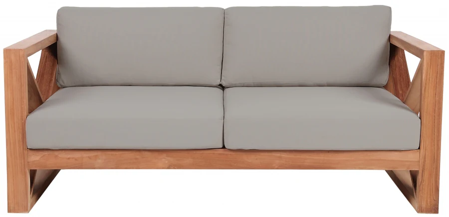 Anguilla Water Resistant Fabric Upholsetered Outdoor Patio Loveseat - Image 14