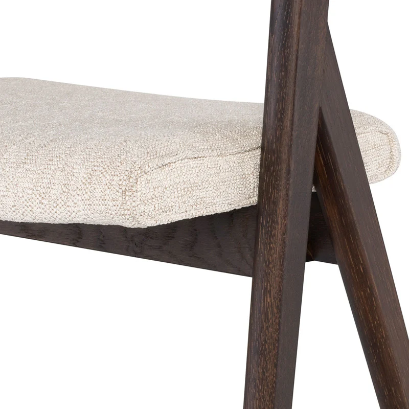 Anita Boucle Stool (Seared Oak Frame) - Image 10