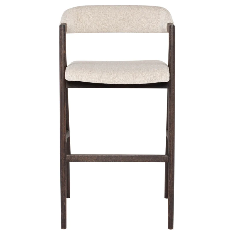 Anita Boucle Stool (Seared Oak Frame) - Image 7