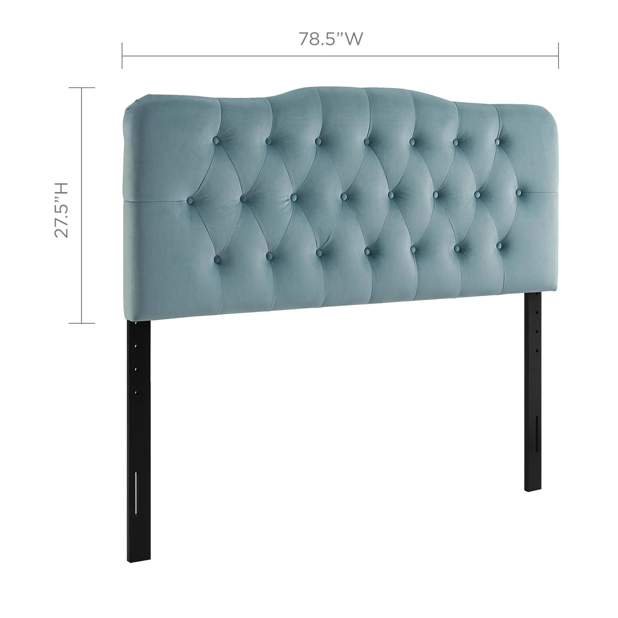Annabel Diamond Tufted Performance Velvet Headboard - Image 28