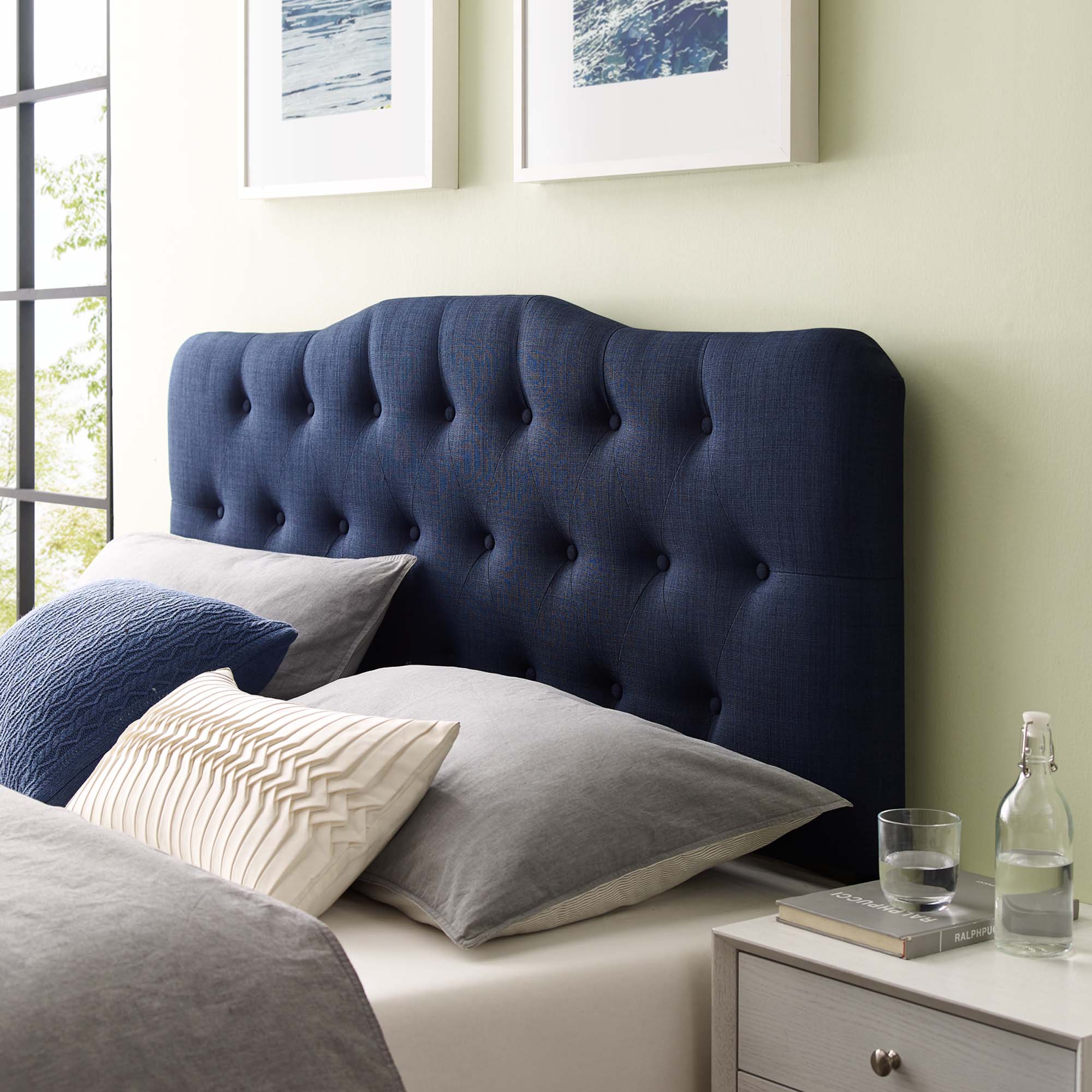 Annabel Upholstered Fabric Headboard - Image 15