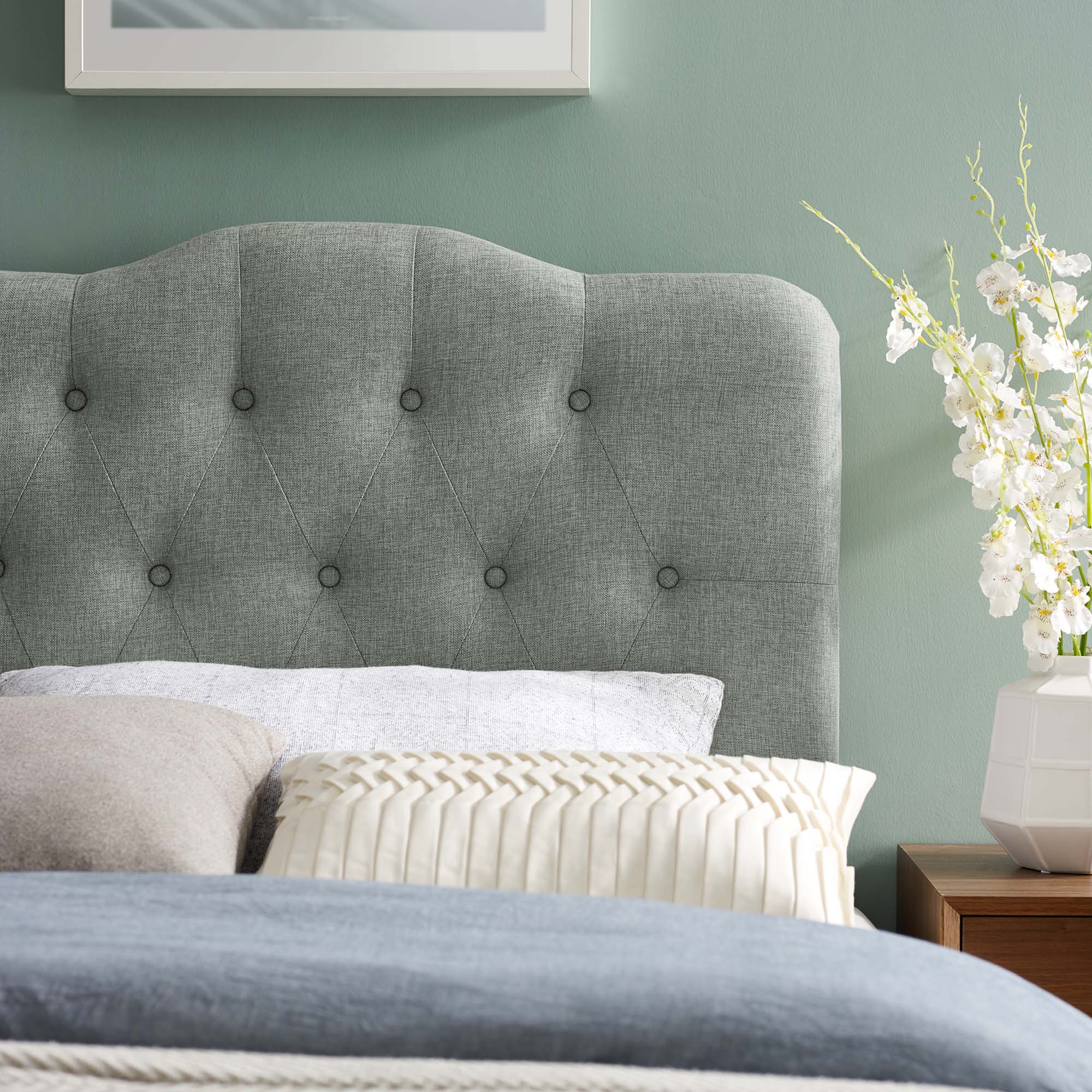 Annabel Upholstered Fabric Headboard - Image 3