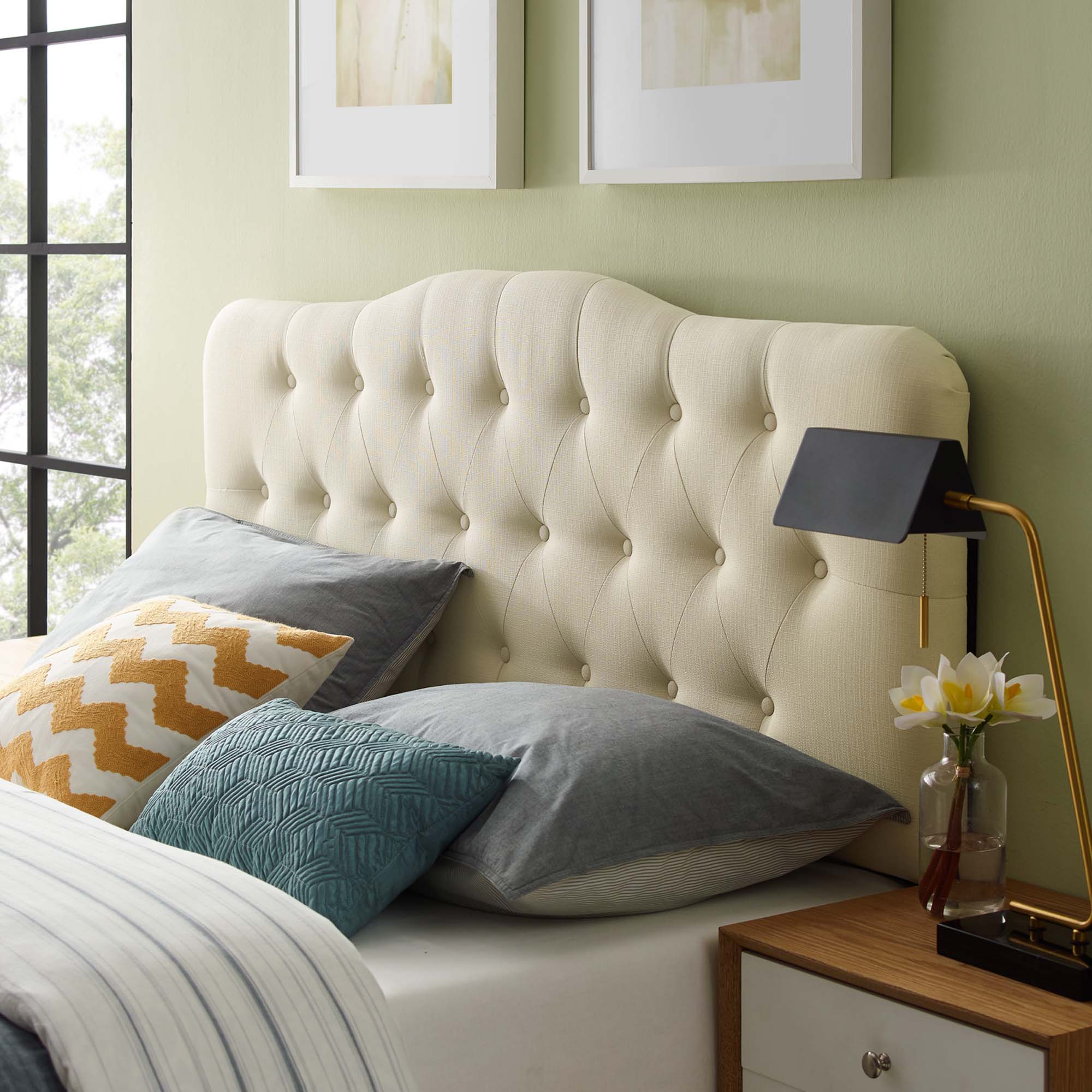 Annabel Upholstered Fabric Headboard - Image 9