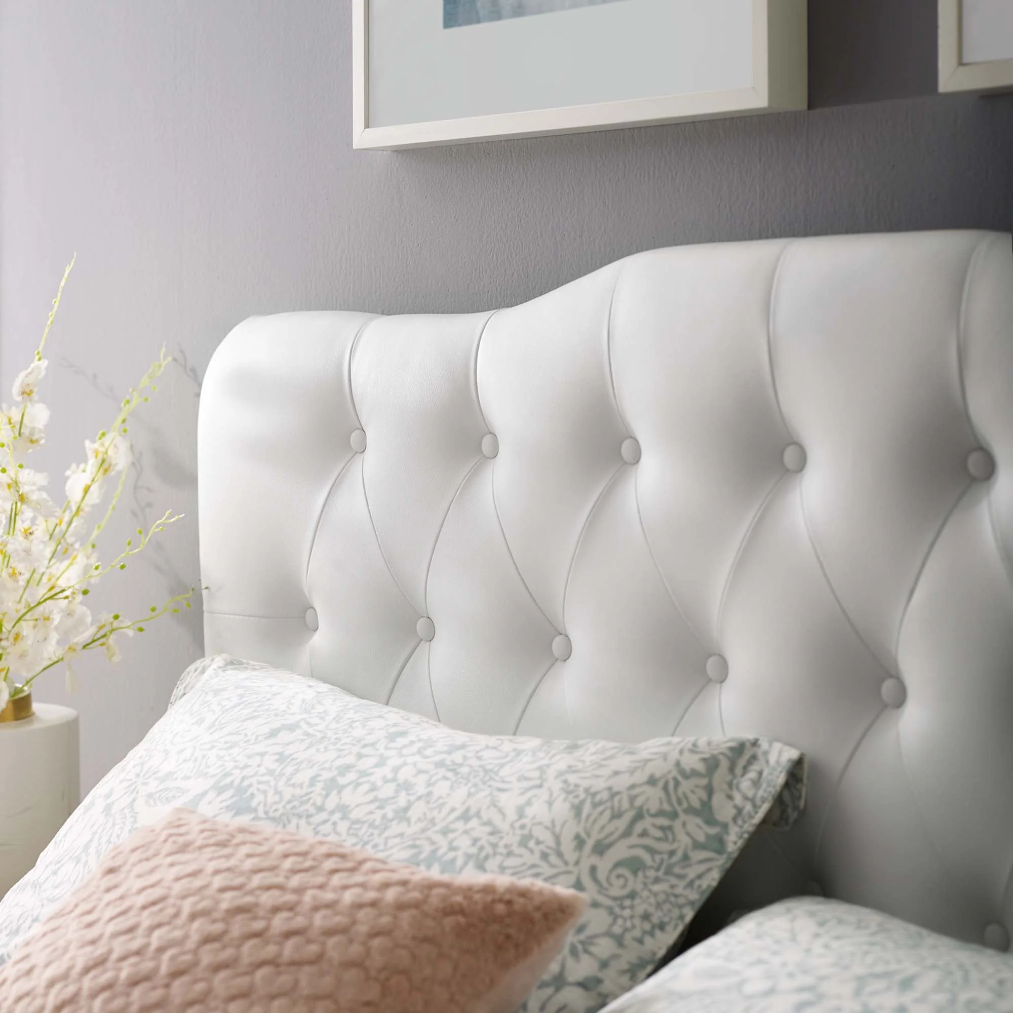 Annabel Upholstered Vinyl Headboard - Image 3