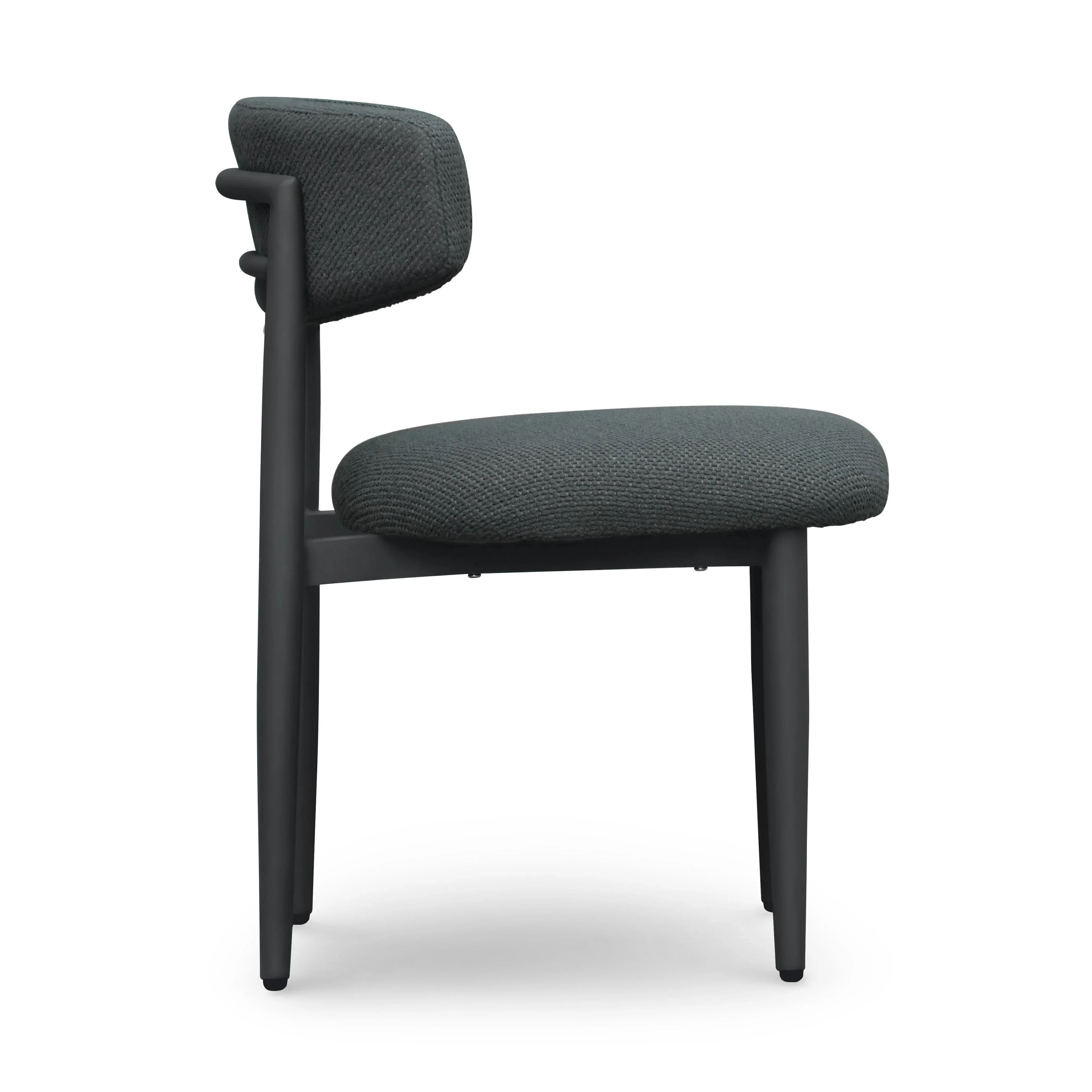 Annika Textured Contract-Grade Fabric Outdoor Dining Side Chair - Image 12