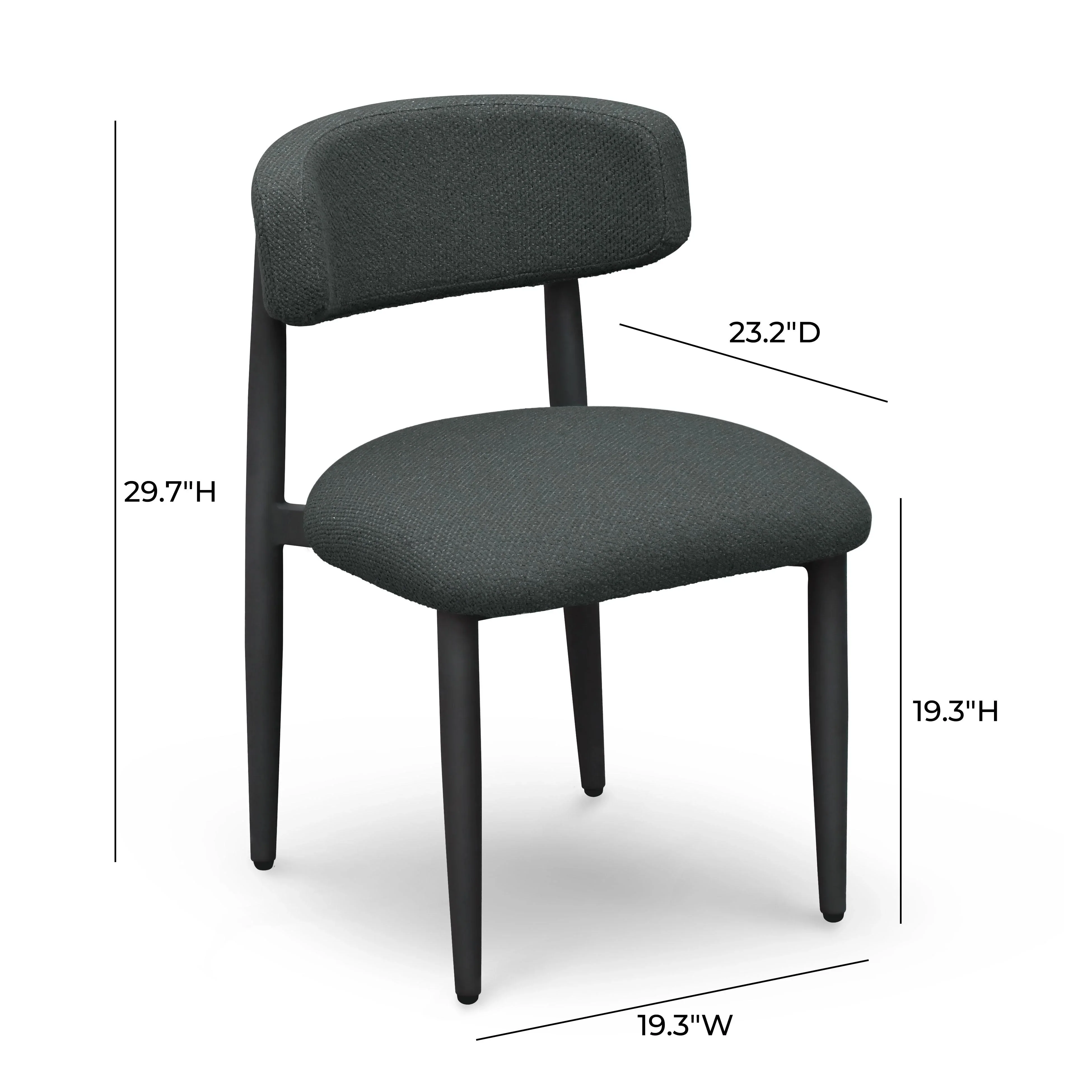 Annika Textured Contract-Grade Fabric Outdoor Dining Side Chair - Image 15
