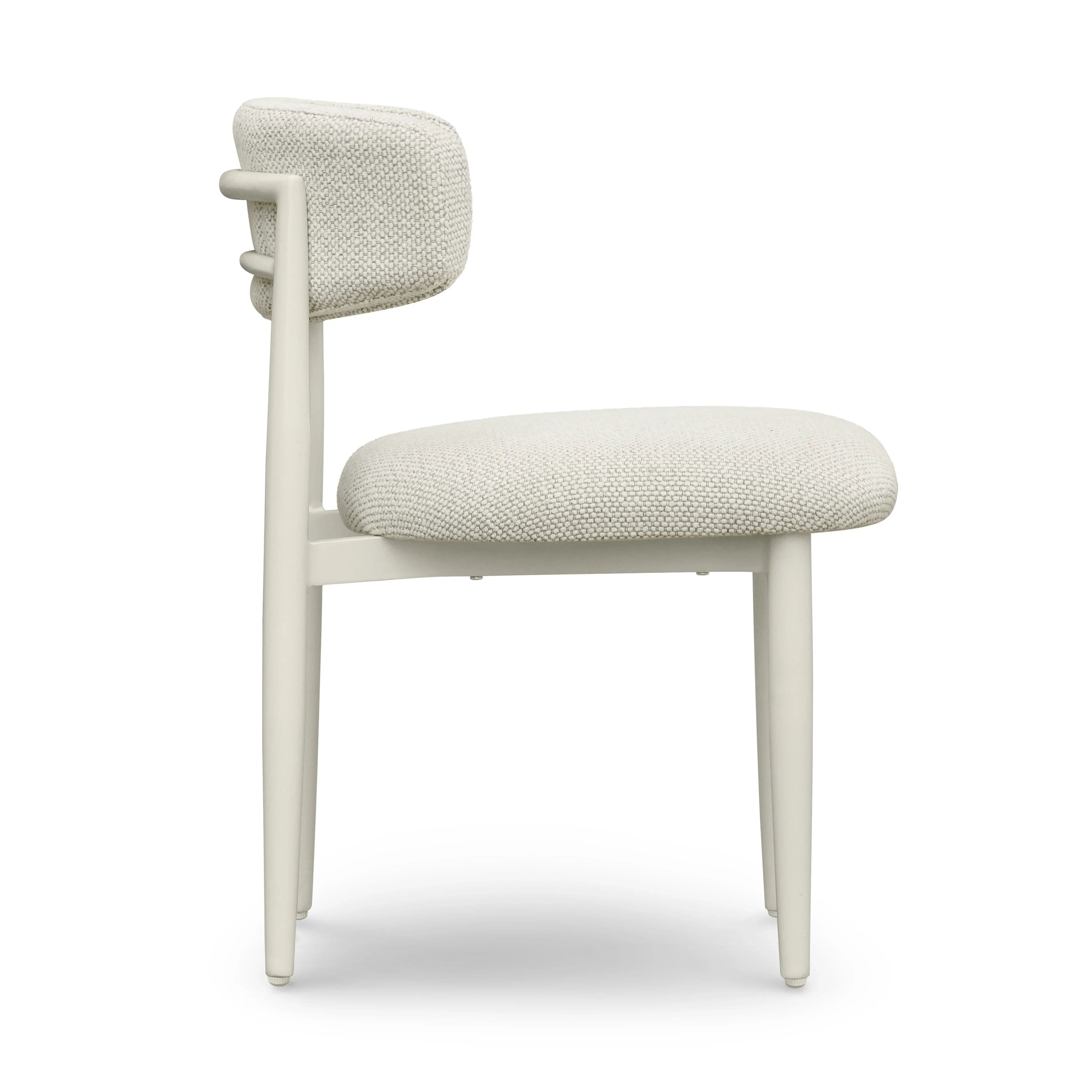 Annika Textured Contract-Grade Fabric Outdoor Dining Side Chair - Image 4