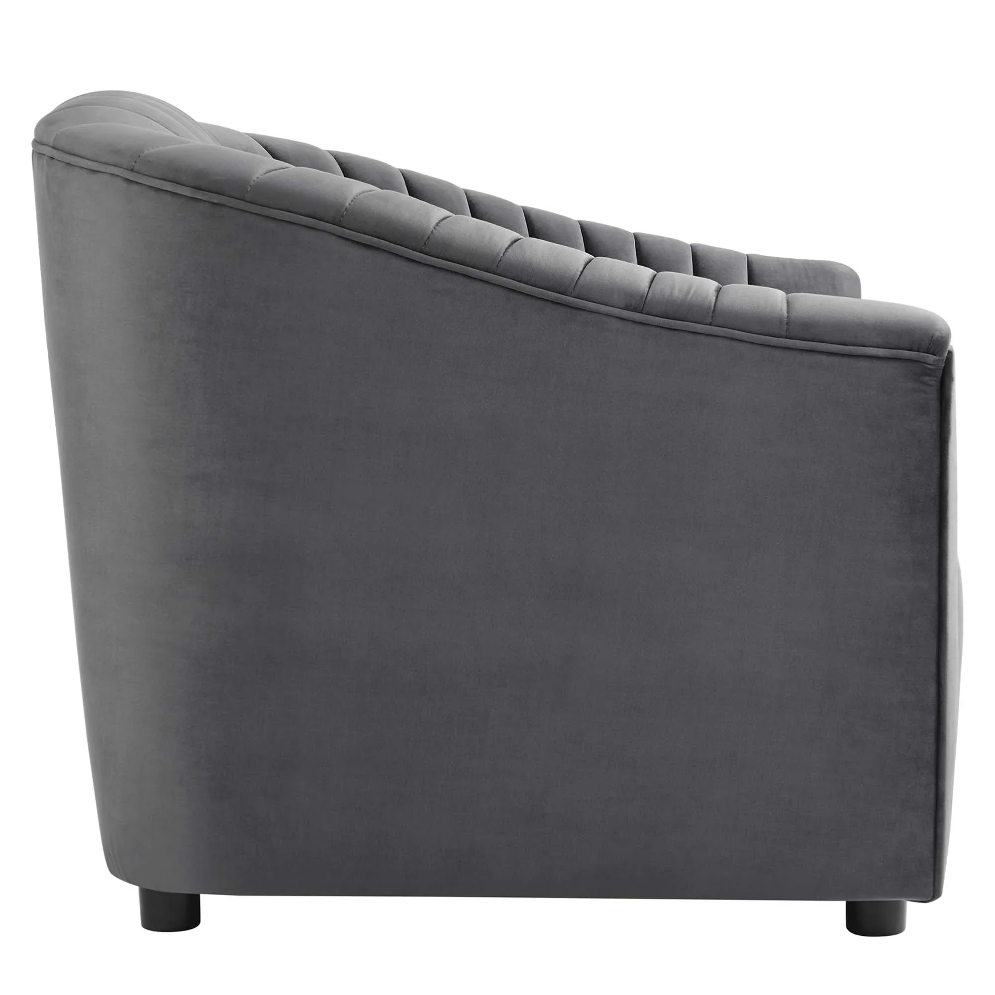 Announce Performance Velvet Channel Tufted Armchair - Image 6