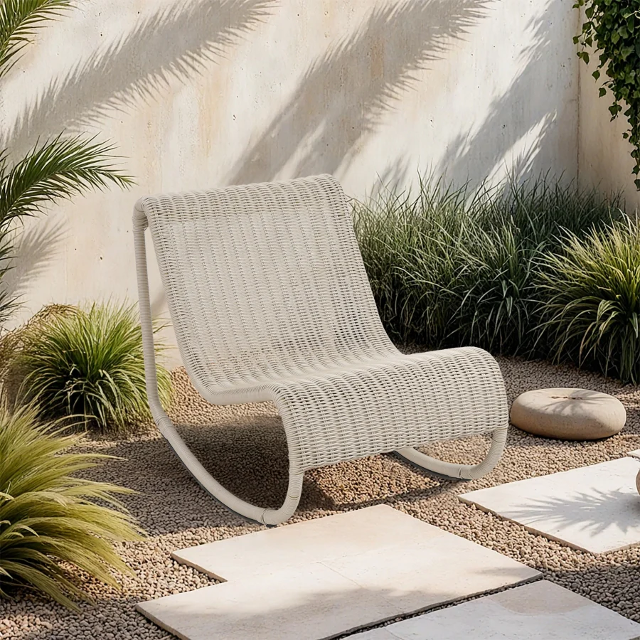Antigua Wicker Outdoor Patio Rocking Chair - Image 13