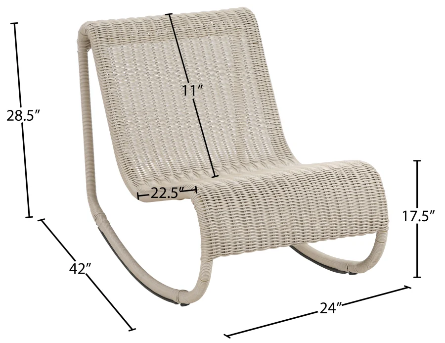 Antigua Wicker Outdoor Patio Rocking Chair - Image 21