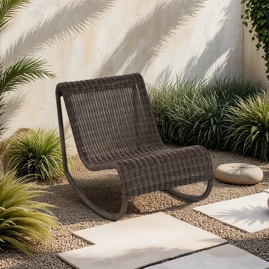 Antigua Wicker Outdoor Patio Rocking Chair - Image 24
