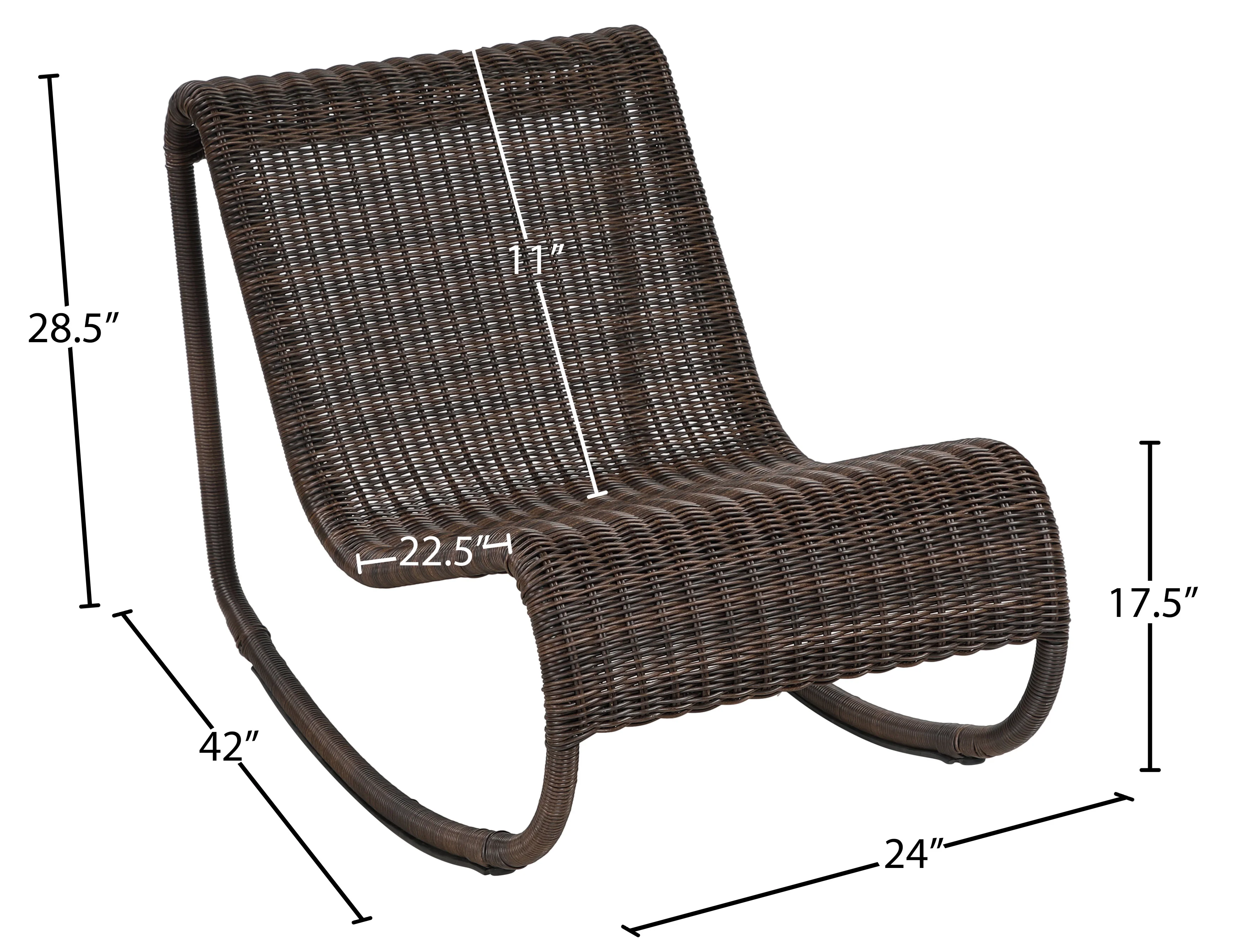 Antigua Wicker Outdoor Patio Rocking Chair - Image 32