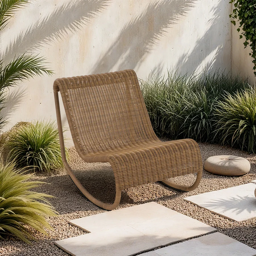 Antigua Wicker Outdoor Patio Rocking Chair - Image 35