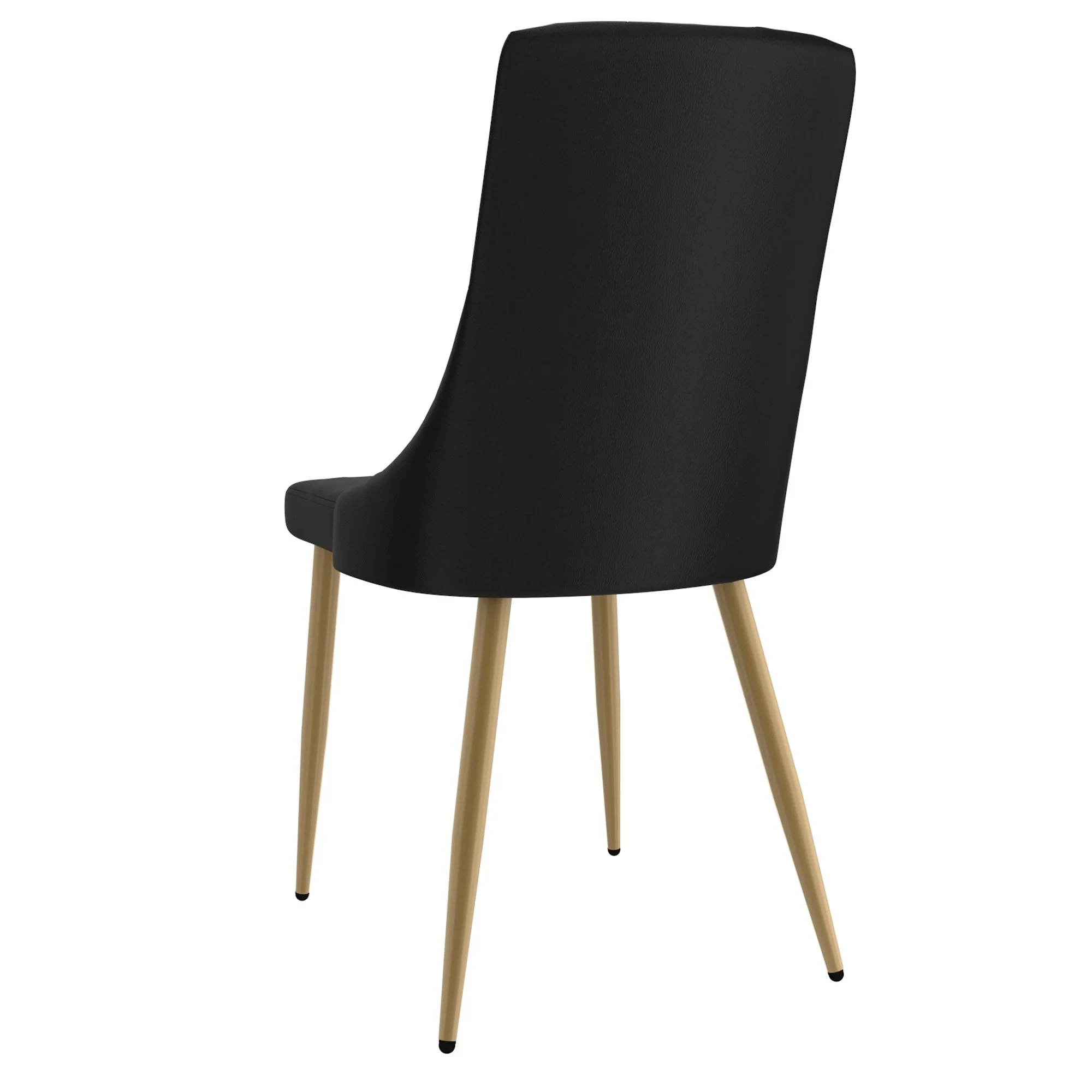 Antoine Dining Chair, set of 2, in Black and Aged Gold - Image 2