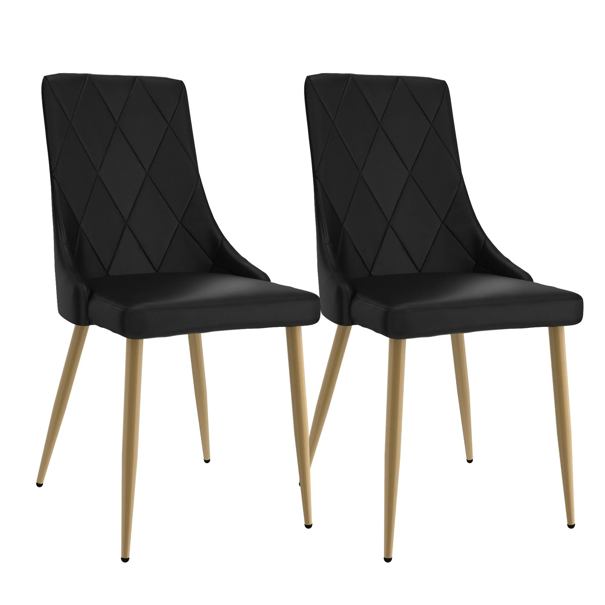 Antoine Dining Chair, set of 2, in Black and Aged Gold - Image 6