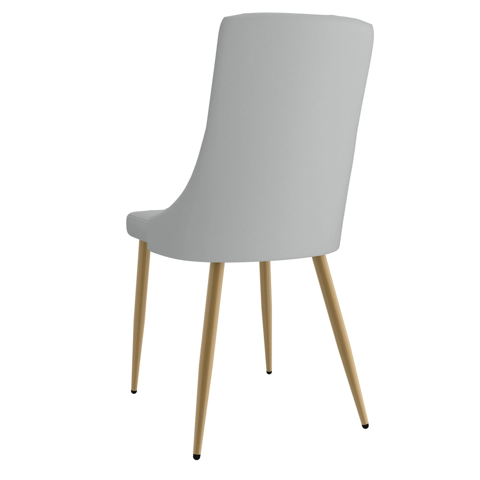 Antoine Dining Chair, set of 2, in Light Grey and Aged Gold - Image 3