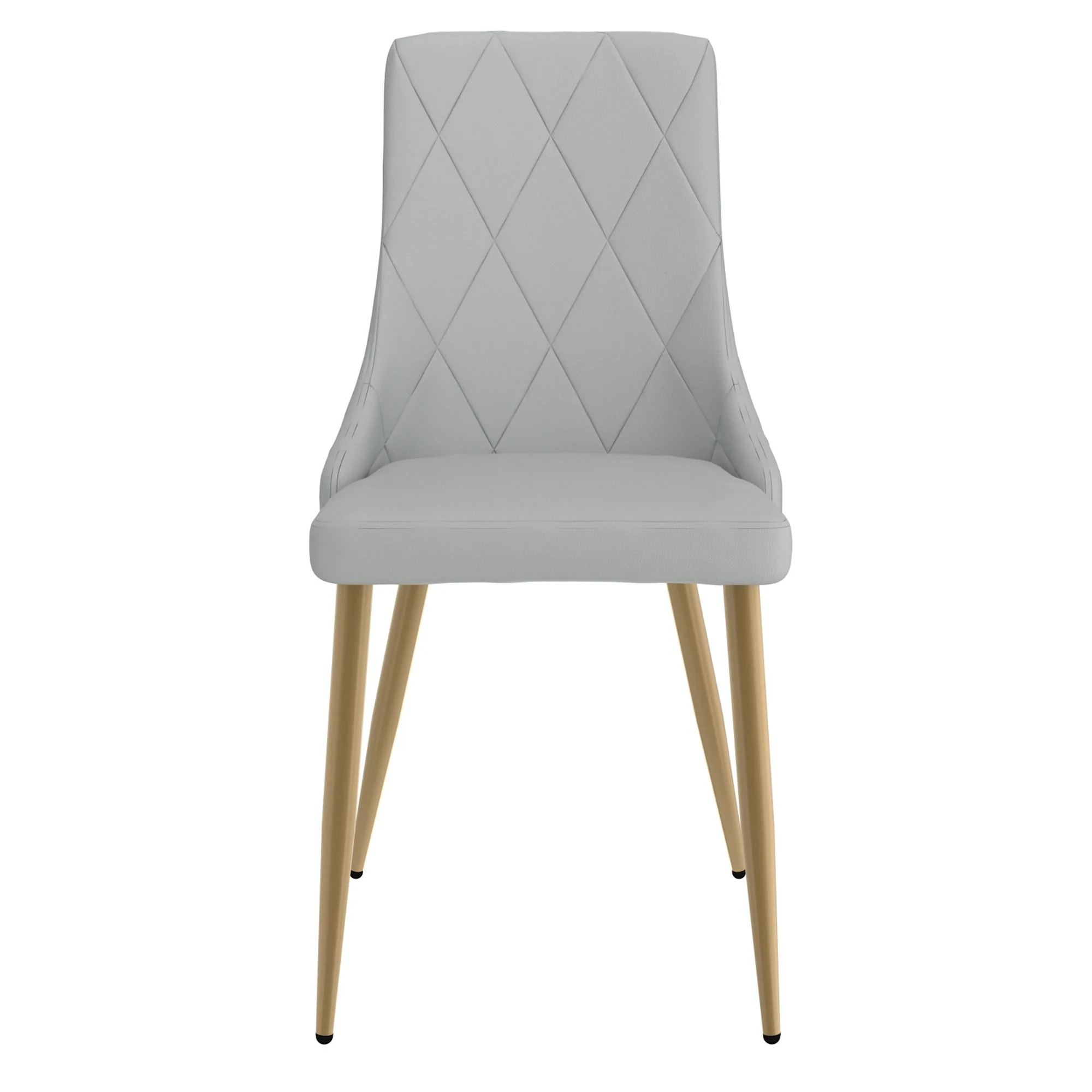 Antoine Dining Chair, set of 2, in Light Grey and Aged Gold - Image 4