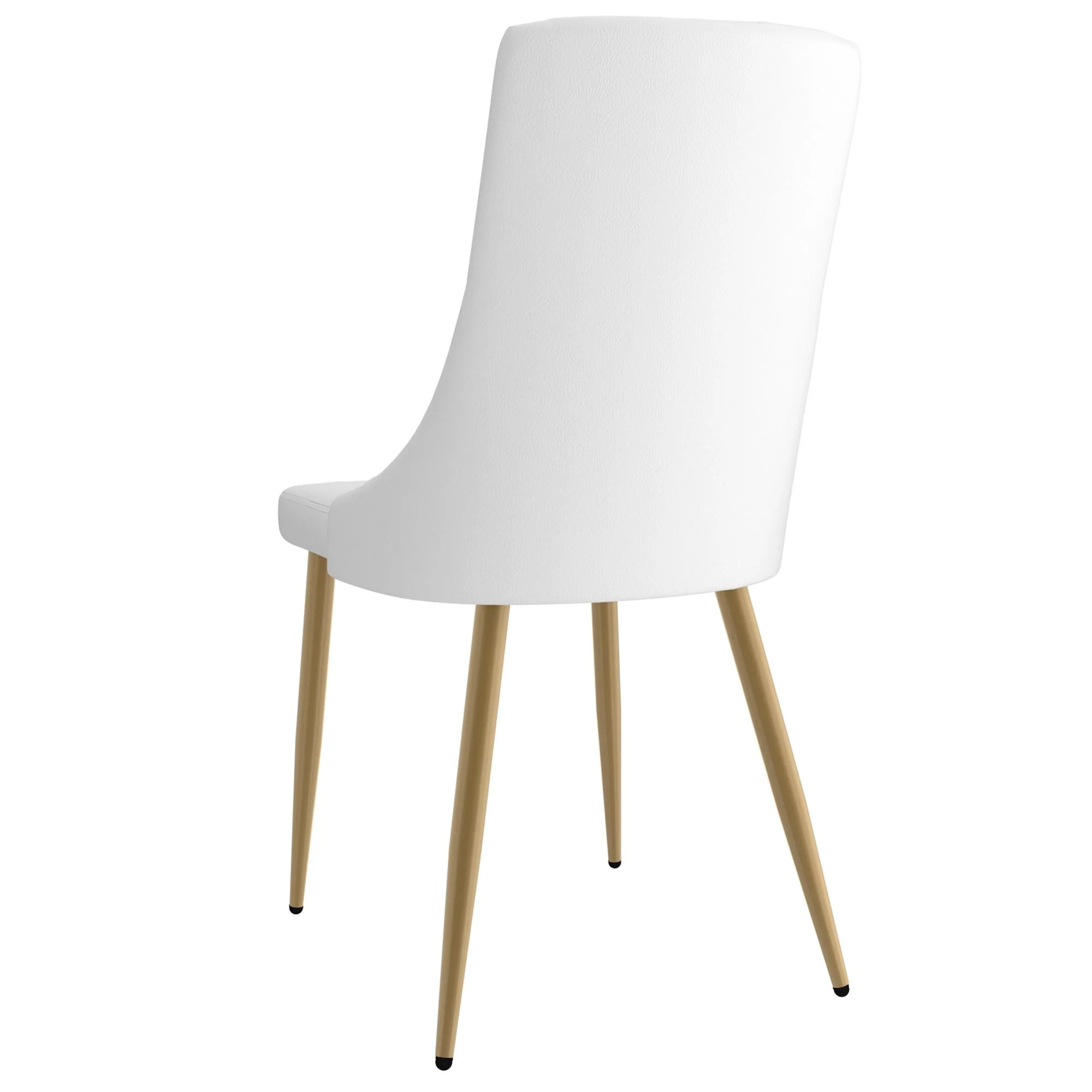 Antoine Dining Chair, set of 2, in White and Aged Gold - Image 2