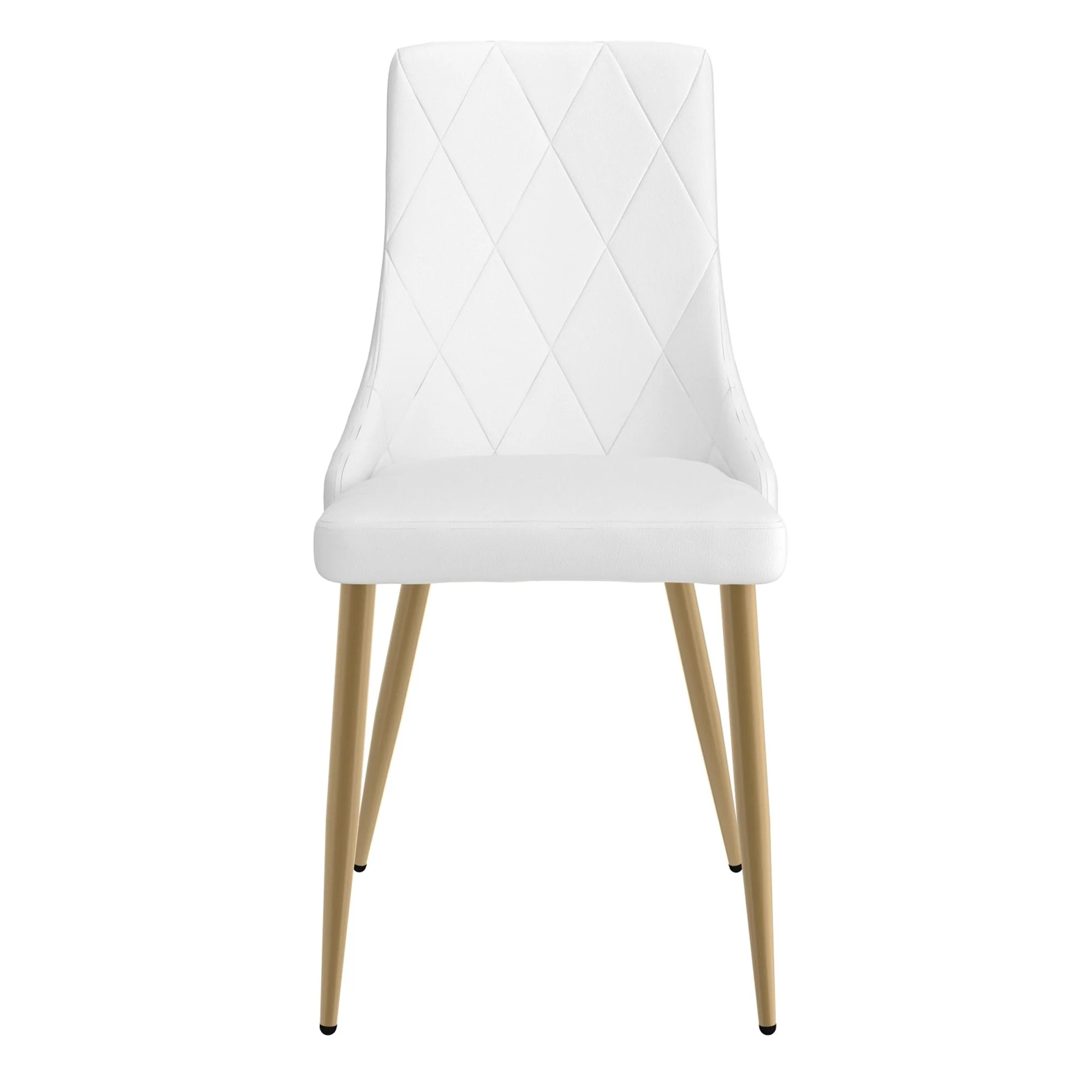Antoine Dining Chair, set of 2, in White and Aged Gold - Image 3