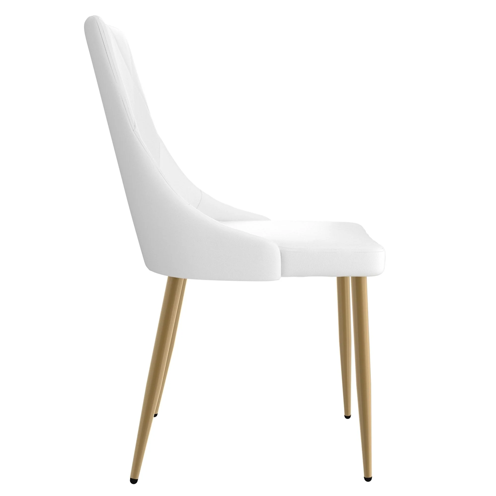 Antoine Dining Chair, set of 2, in White and Aged Gold - Image 4
