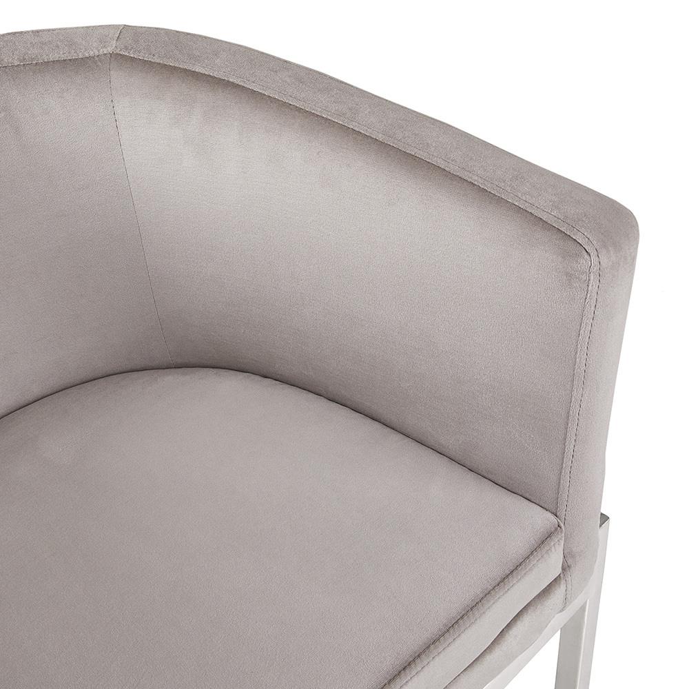 Anton Accent Chair Grey Velvet - Image 4