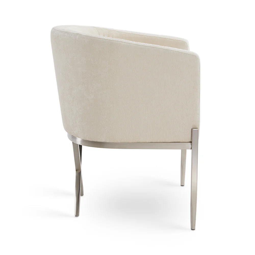 Anton Accent Chair: Ivory Fabric - Image 3