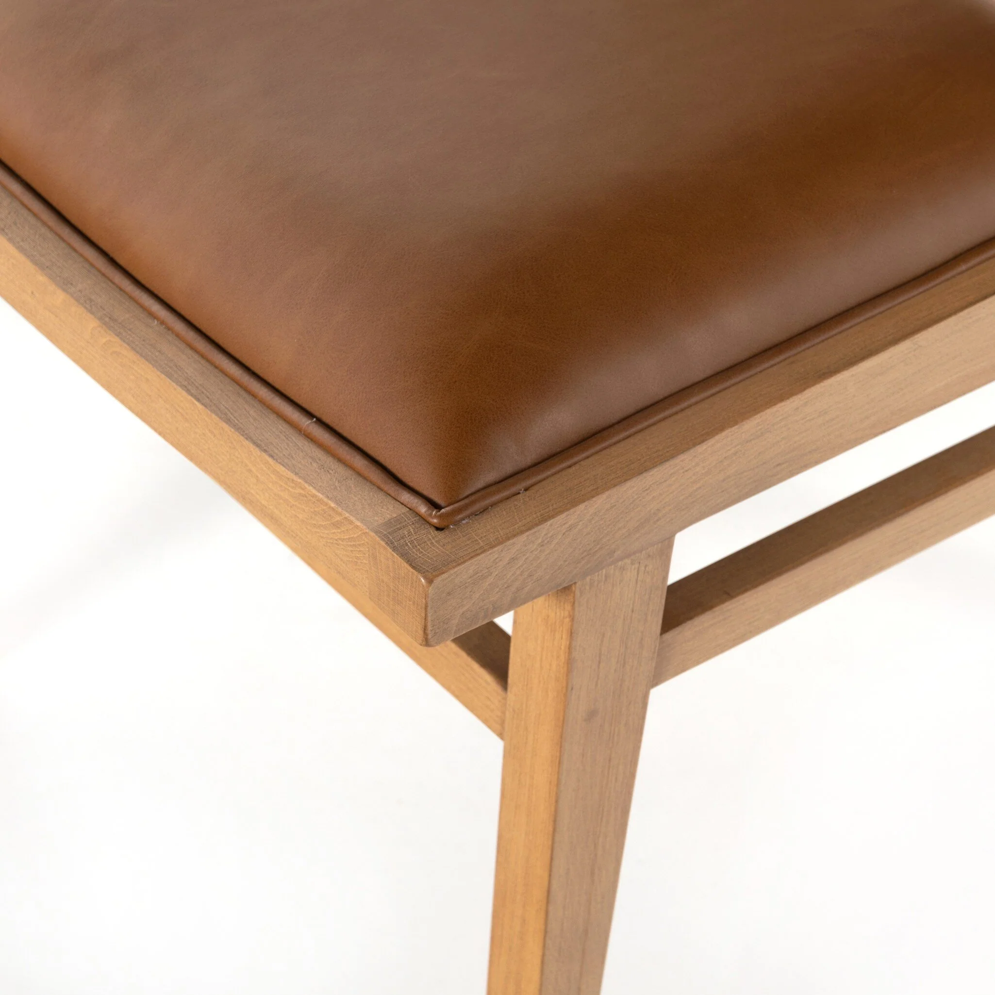 Dalton Leather and Cane Dining Chair - Image 11