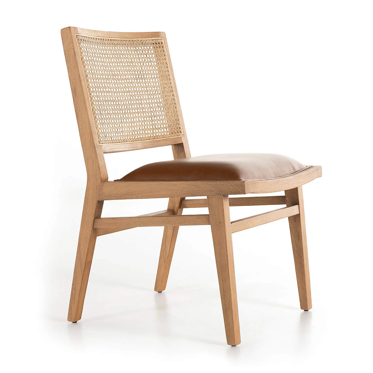 Dalton Leather and Cane Dining Chair - Image 15
