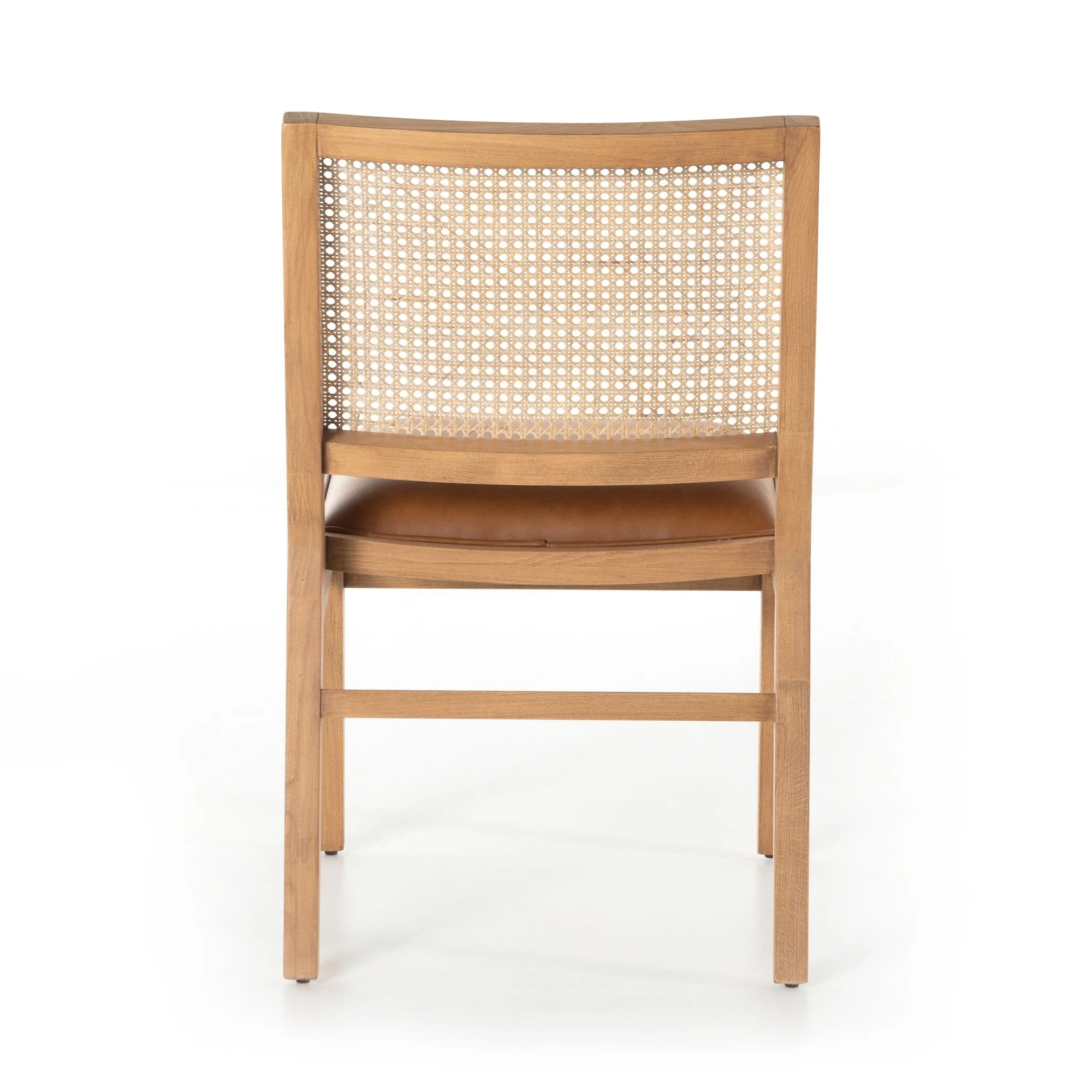Dalton Leather and Cane Dining Chair - Image 5