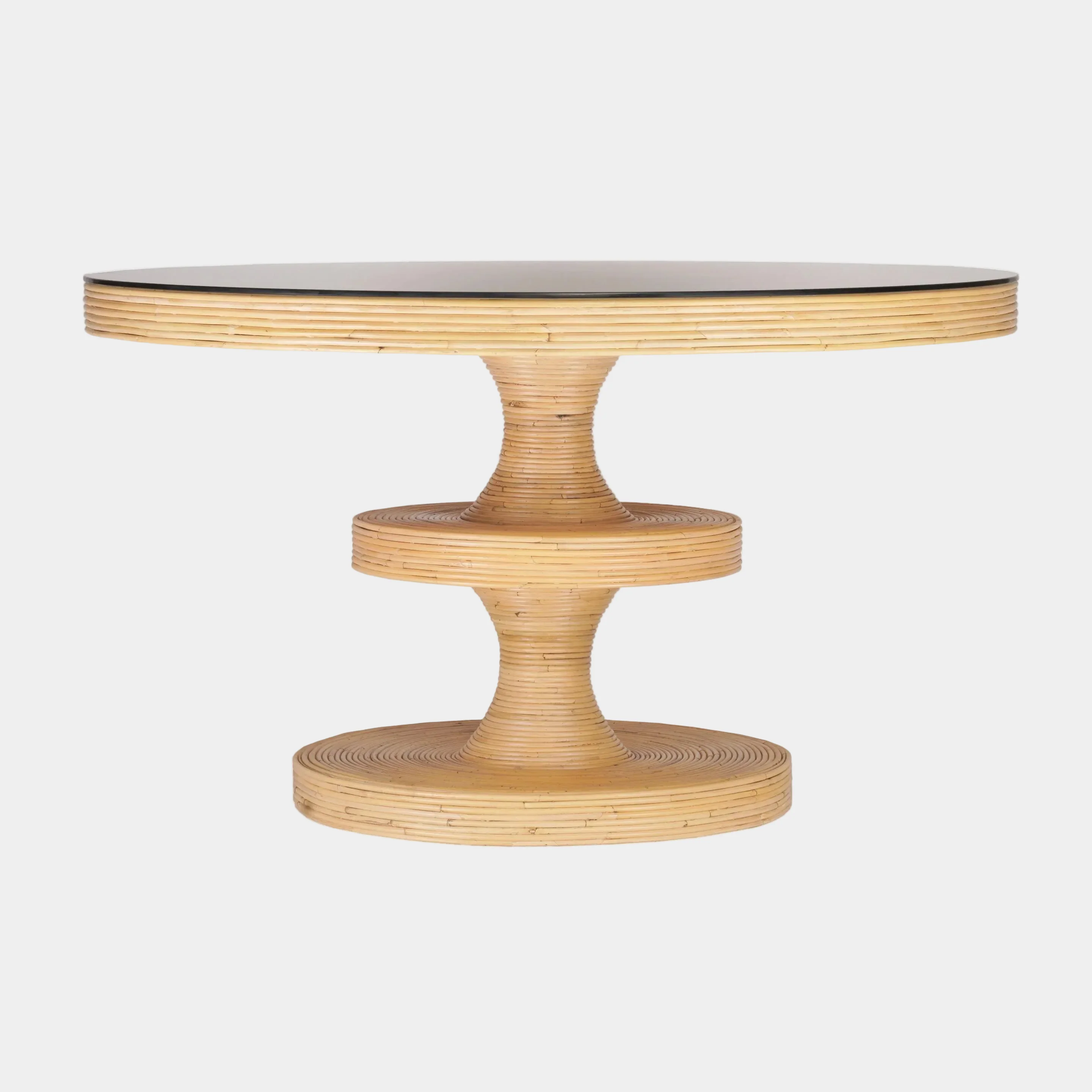 Apollonia 51" Natural Rattan Round Dining Table