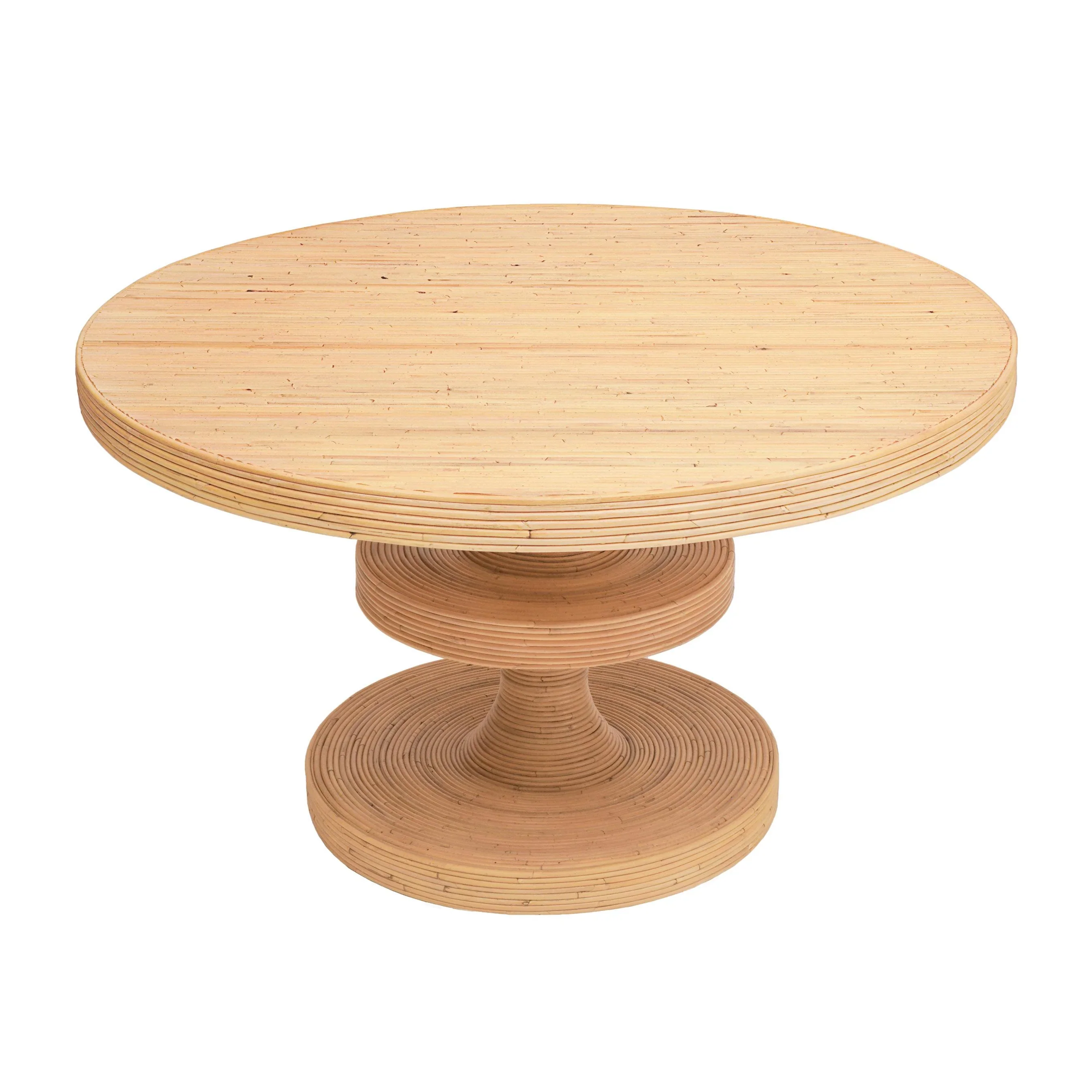 Apollonia 51" Natural Rattan Round Dining Table - Image 6