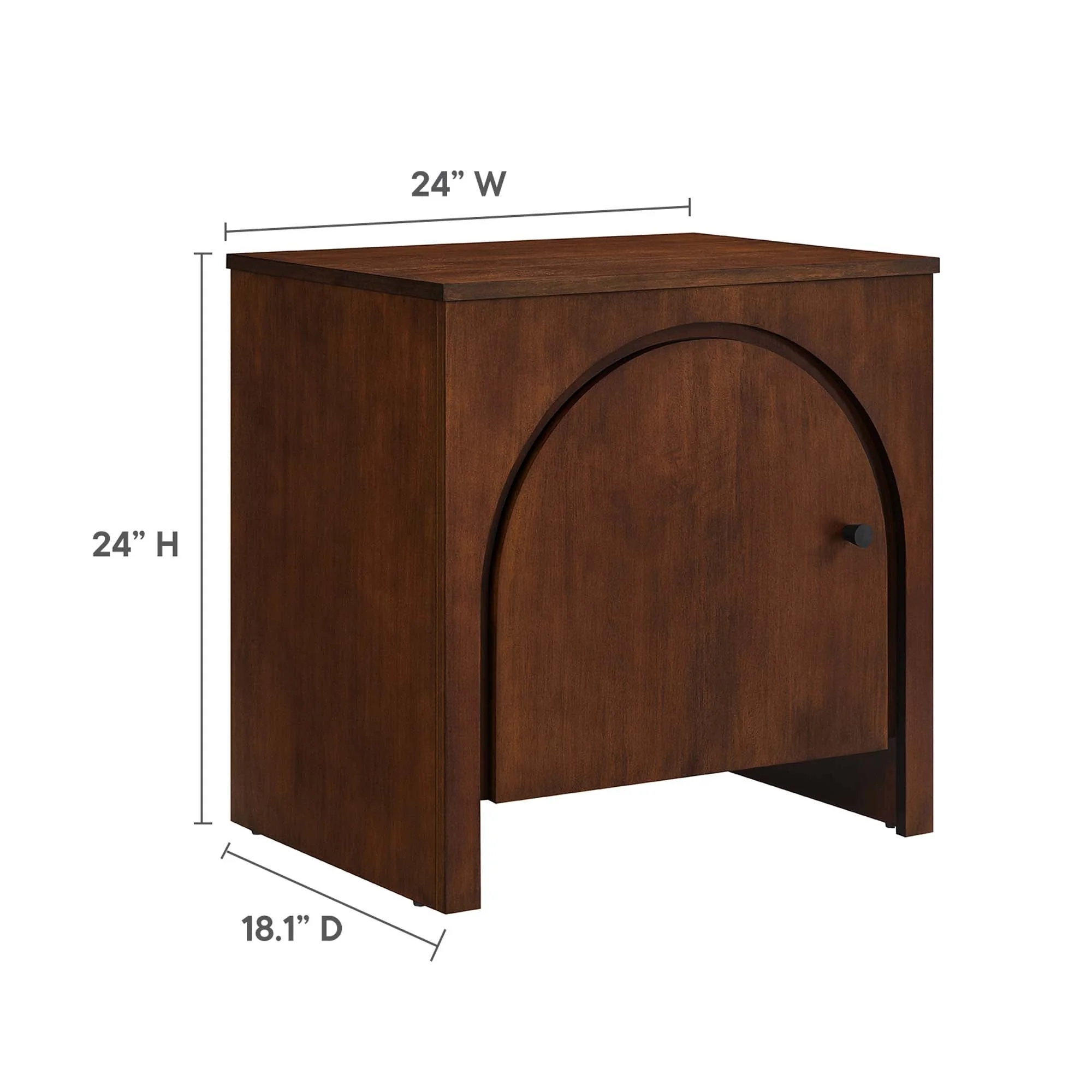 Appia Arched Door Nightstand in Oak - Image 17