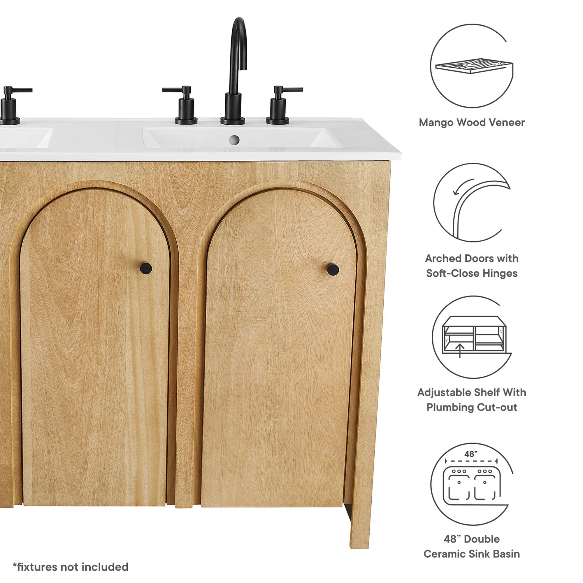 Appia Bathroom Vanity Basin Included - Image 80