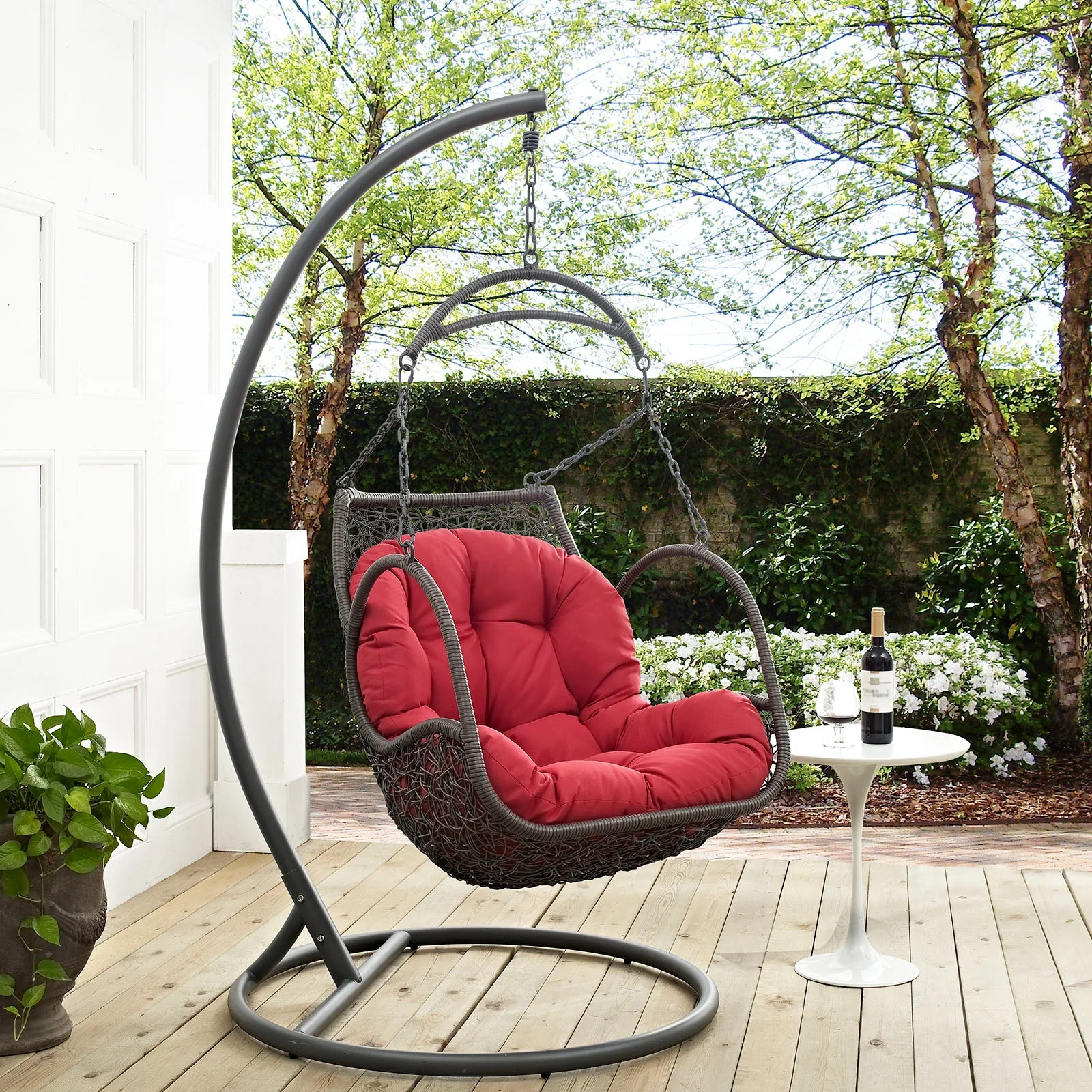 Arbor Outdoor Patio Wood Swing Chair - Image 10