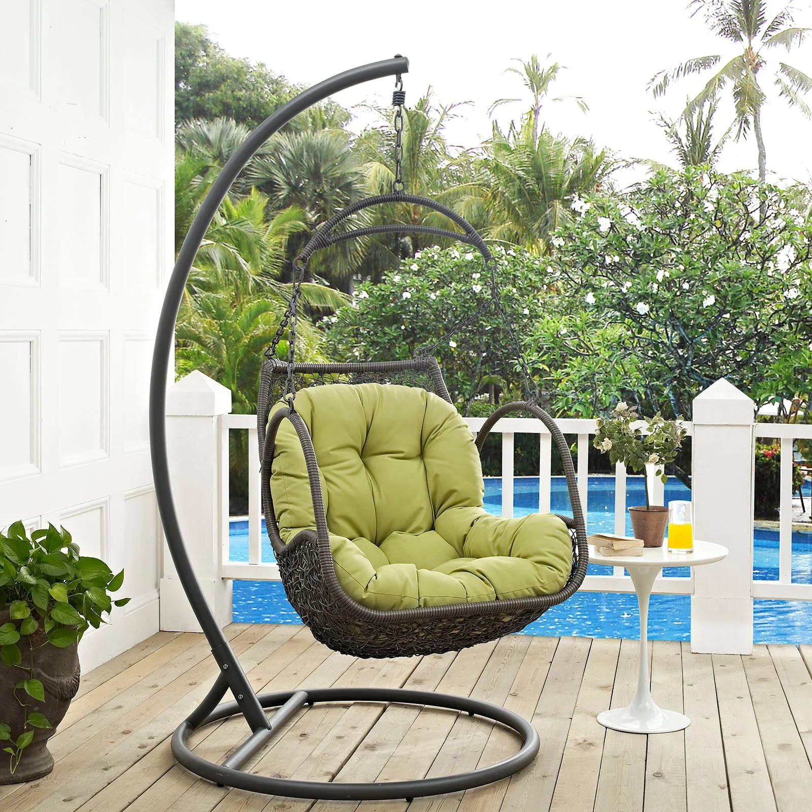 Arbor Outdoor Patio Wood Swing Chair - Image 6