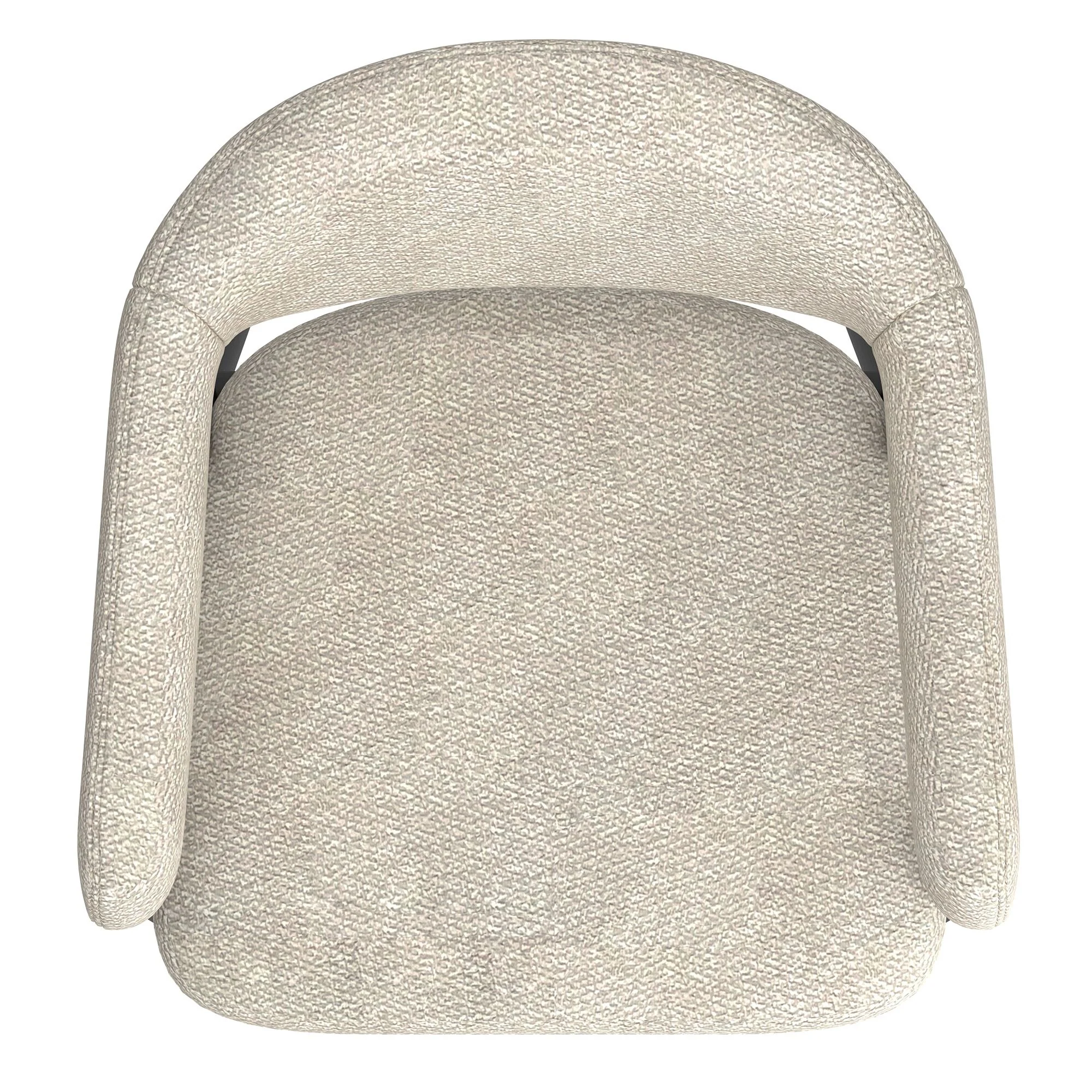 Archer Dining Chair, set of 2, in Beige Fabric and Black - Image 6