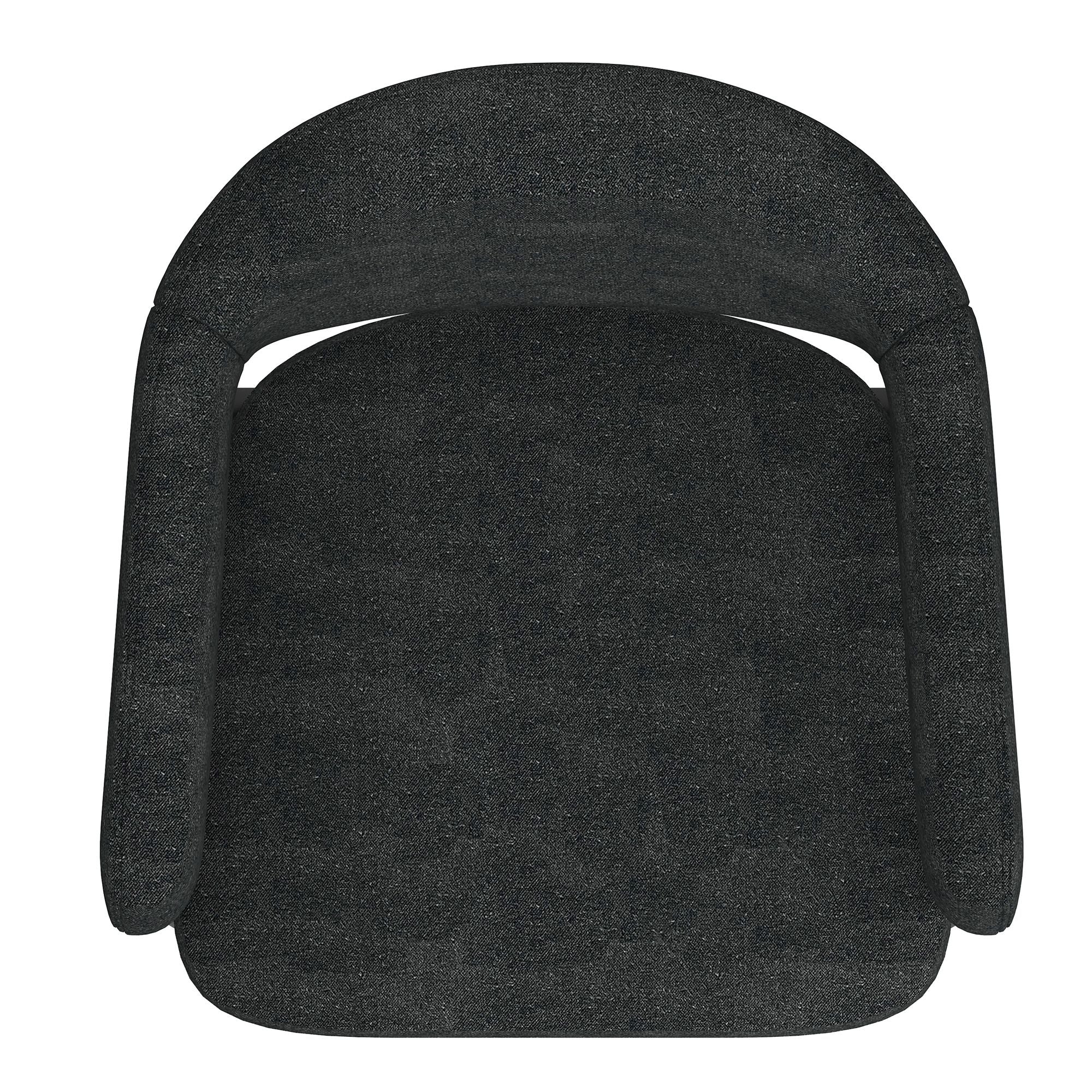 Archer Dining Chair, set of 2, in Charcoal Fabric and Black - Image 7