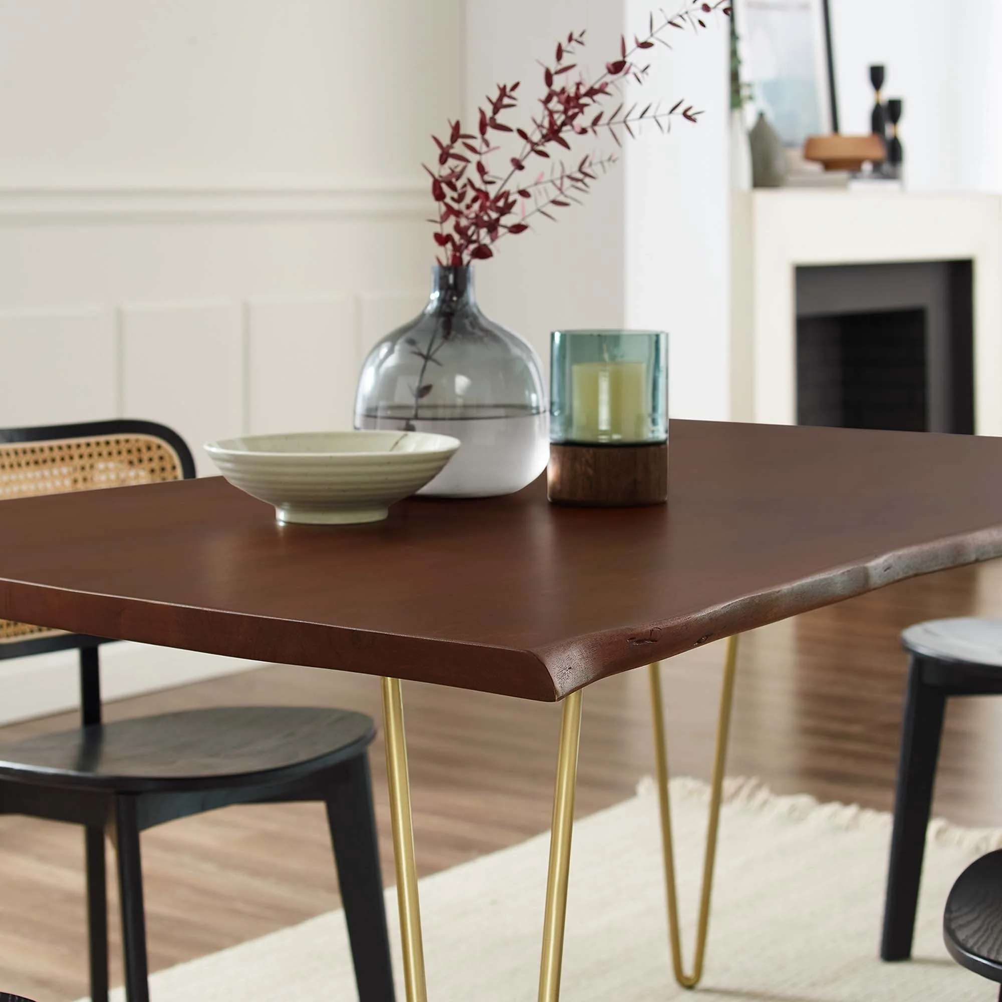 Ardor 74" Live Edge Acacia Wood Acacia Wood Dining Table - Image 13