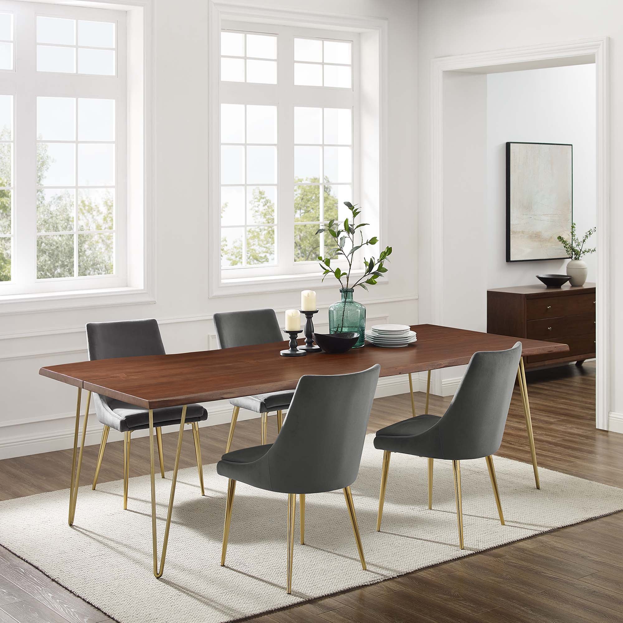 Ardor 96" Live Edge Acacia Wood Acacia Wood Dining Table - Image 13