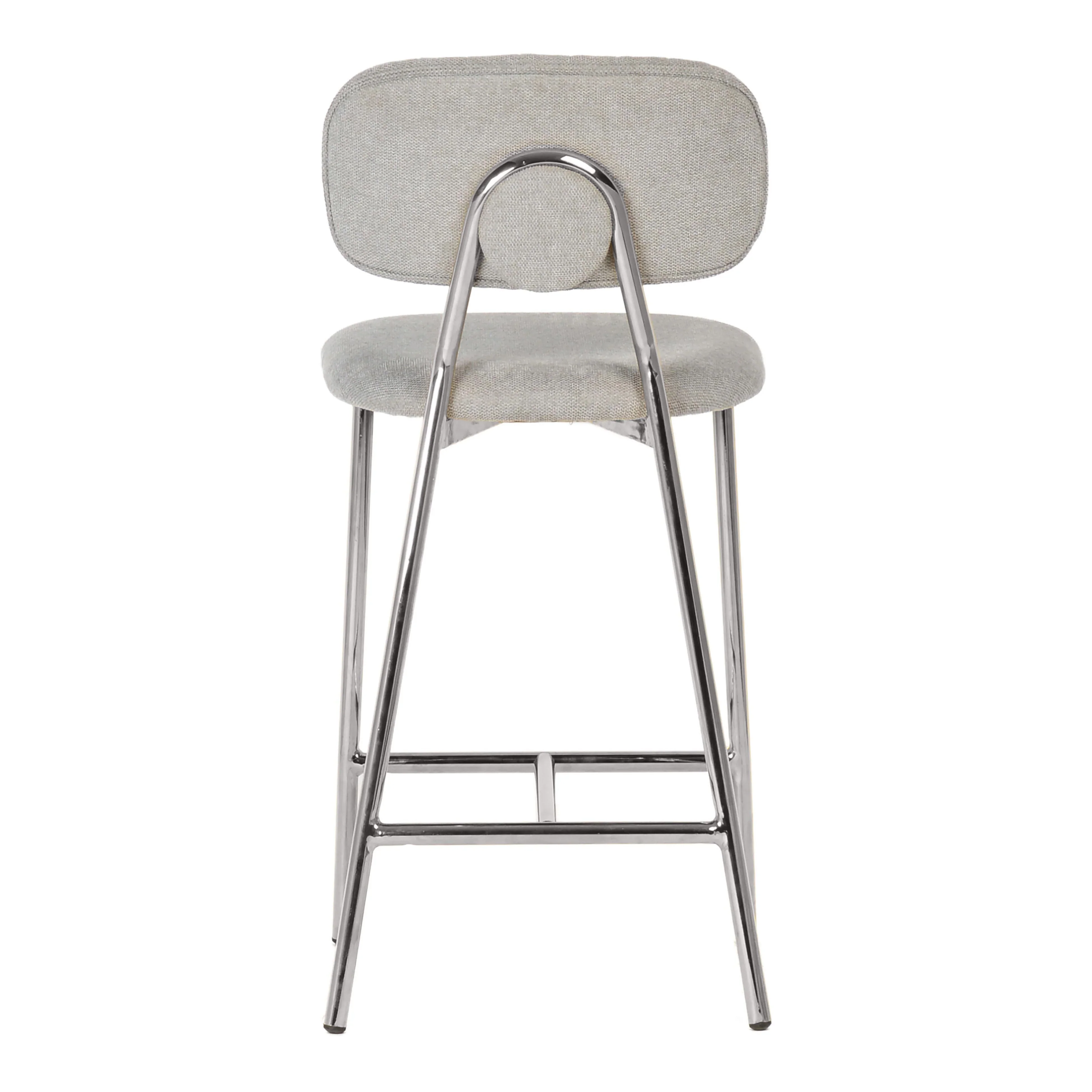 Ariana Grey Performance Fabric Counter Stool with Silver Legs - Set of 2 - Image 7